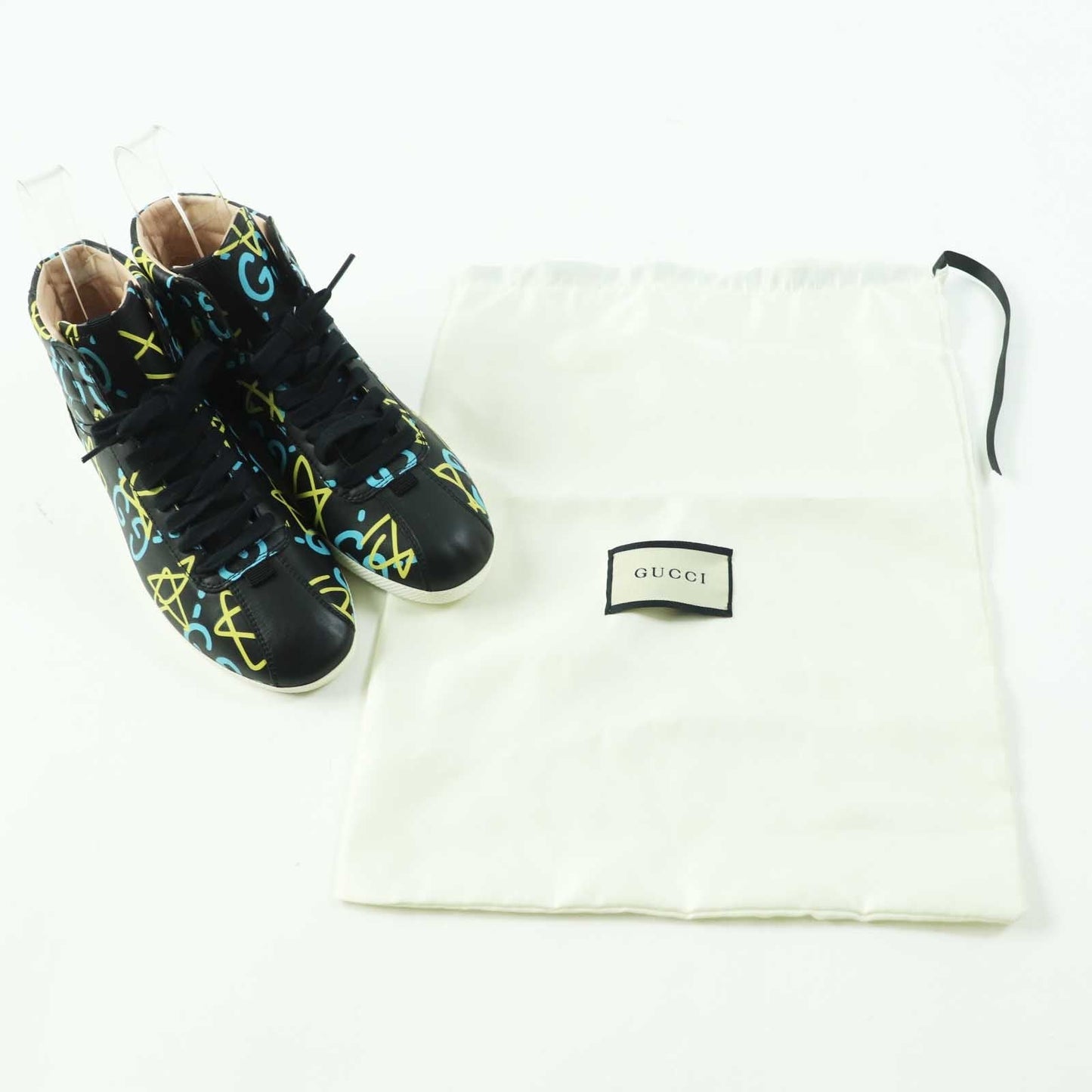 GUCCI High cut sneakers 448482 Main: Leather black multi ghost Women 36 Used