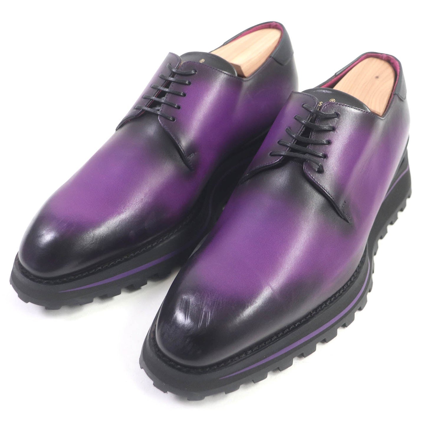 LOUIS VUITTON Dress shoes leather purple Goncourt Line 5 1/2
