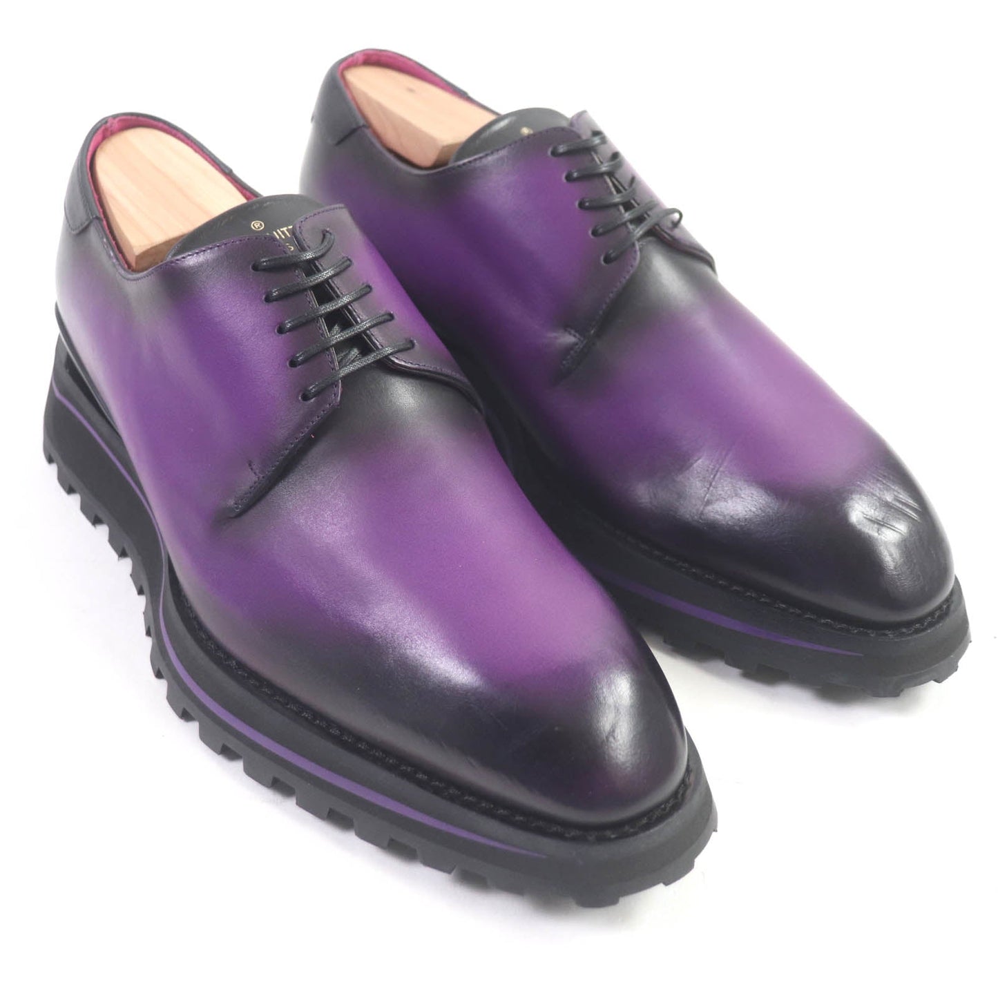 LOUIS VUITTON Dress shoes leather purple Goncourt Line 5 1/2