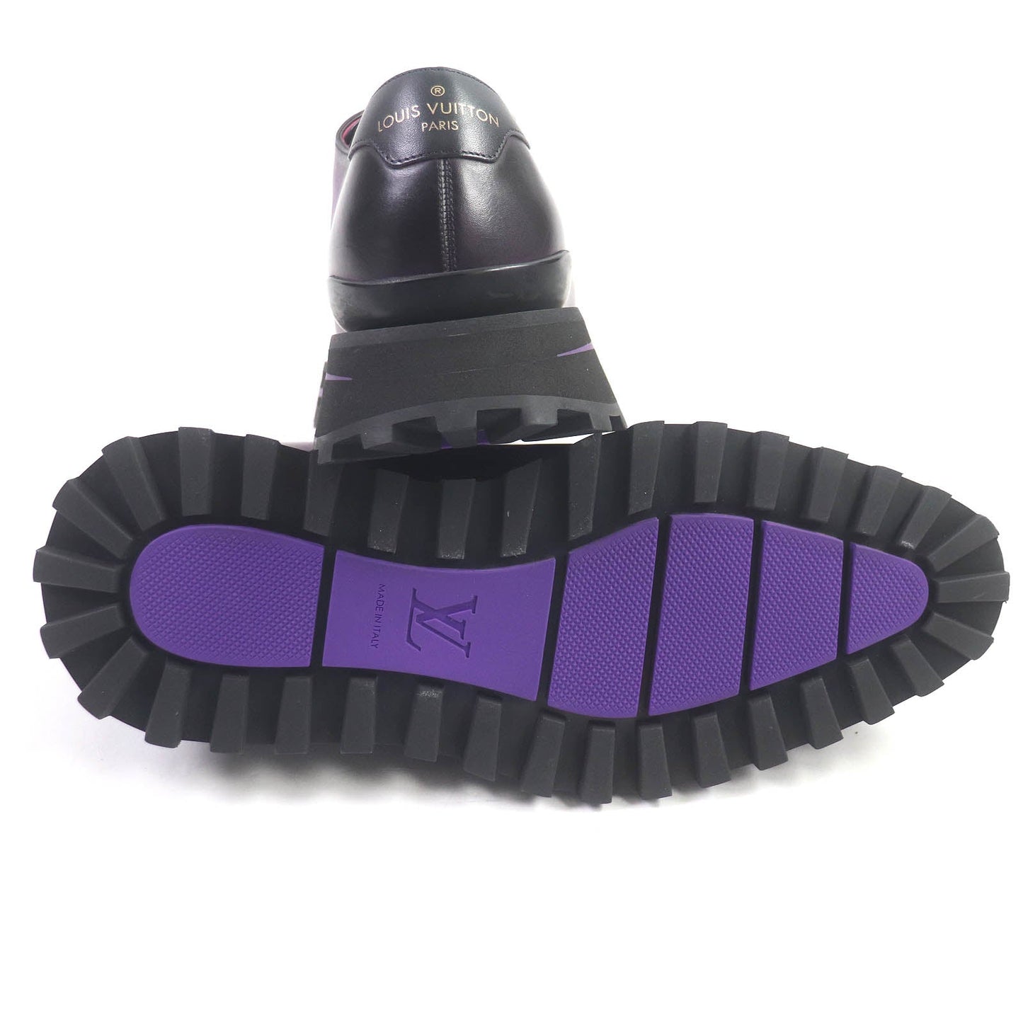 LOUIS VUITTON Dress shoes leather purple Goncourt Line 5 1/2