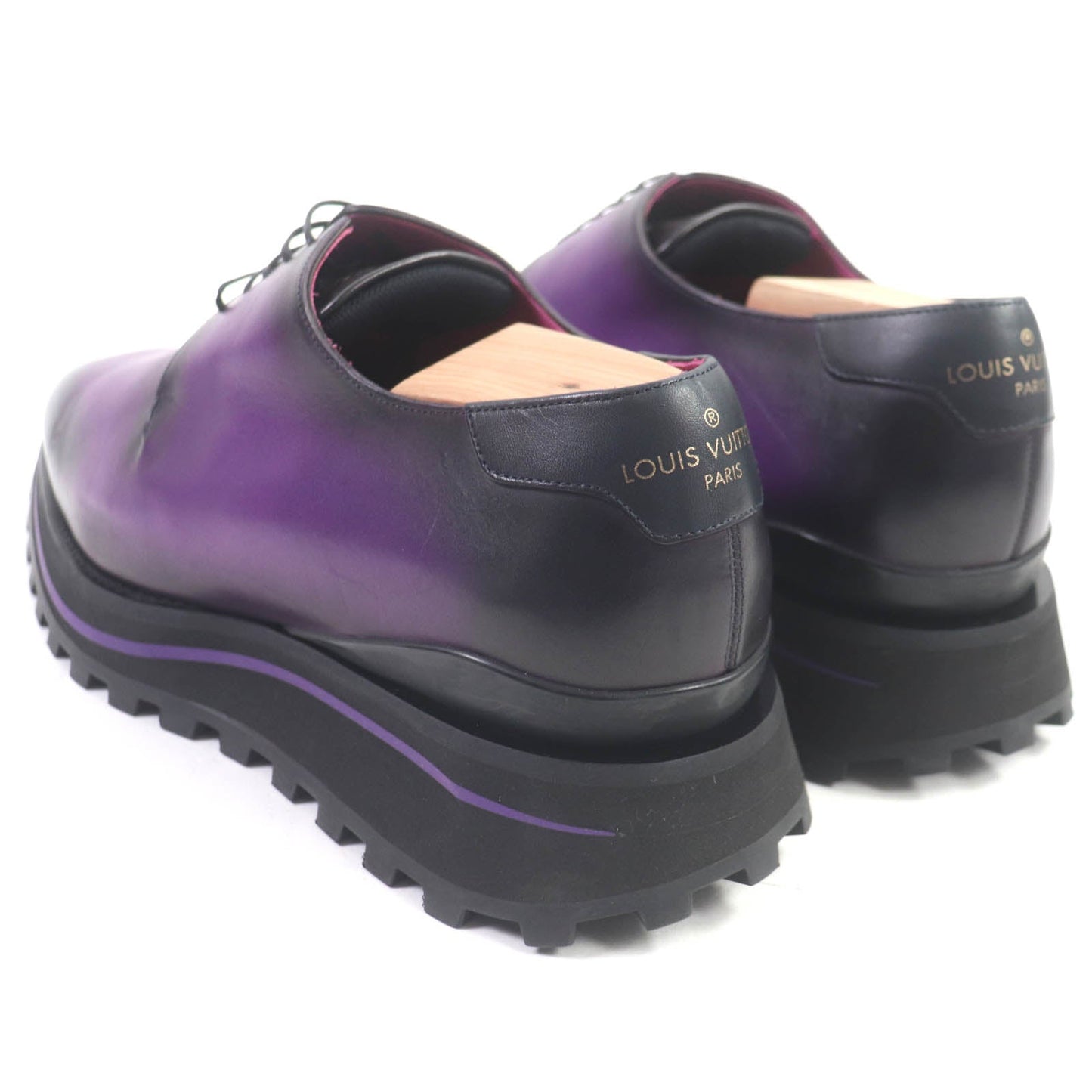 LOUIS VUITTON Dress shoes leather purple Goncourt Line 5 1/2