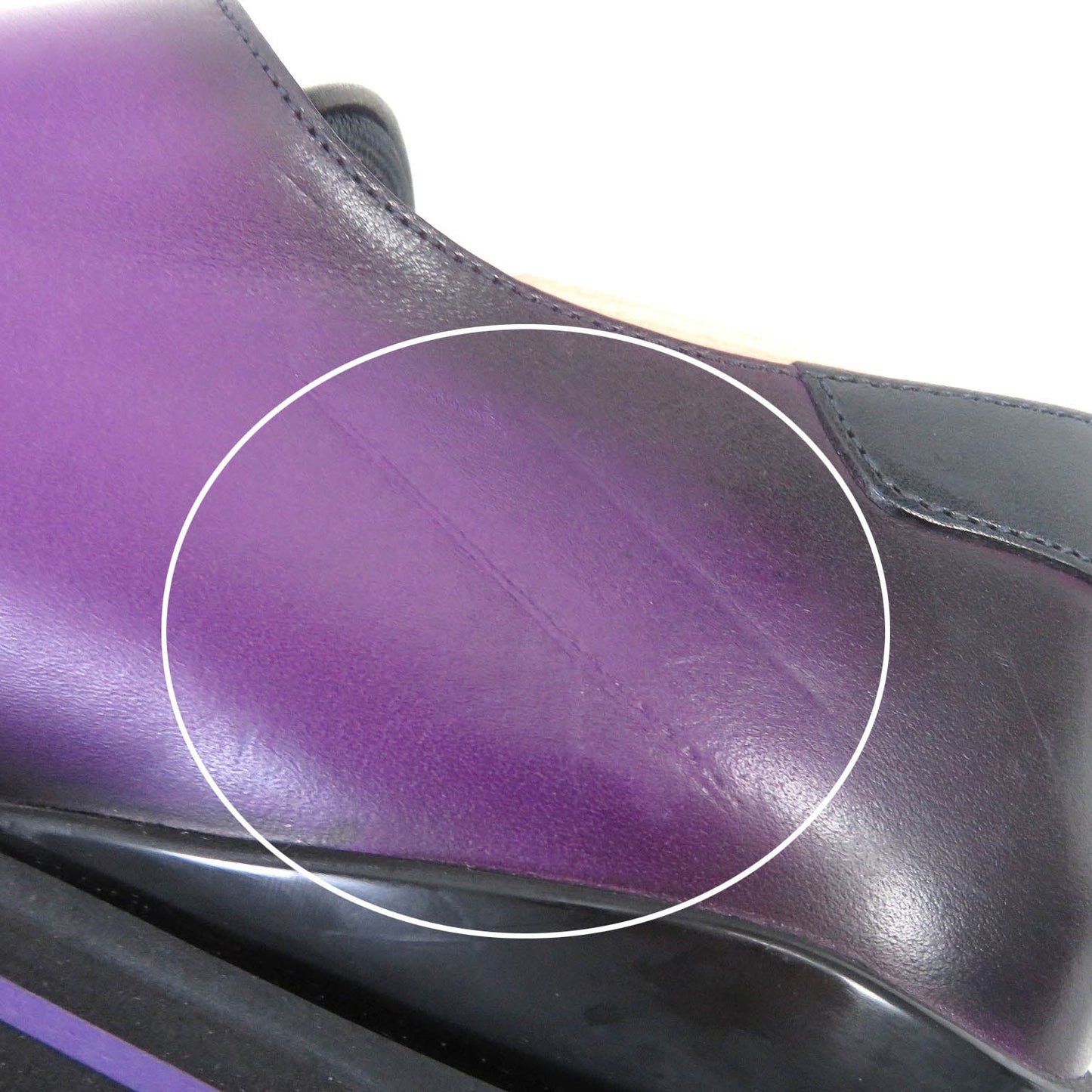 LOUIS VUITTON Dress shoes leather purple Goncourt Line 5 1/2