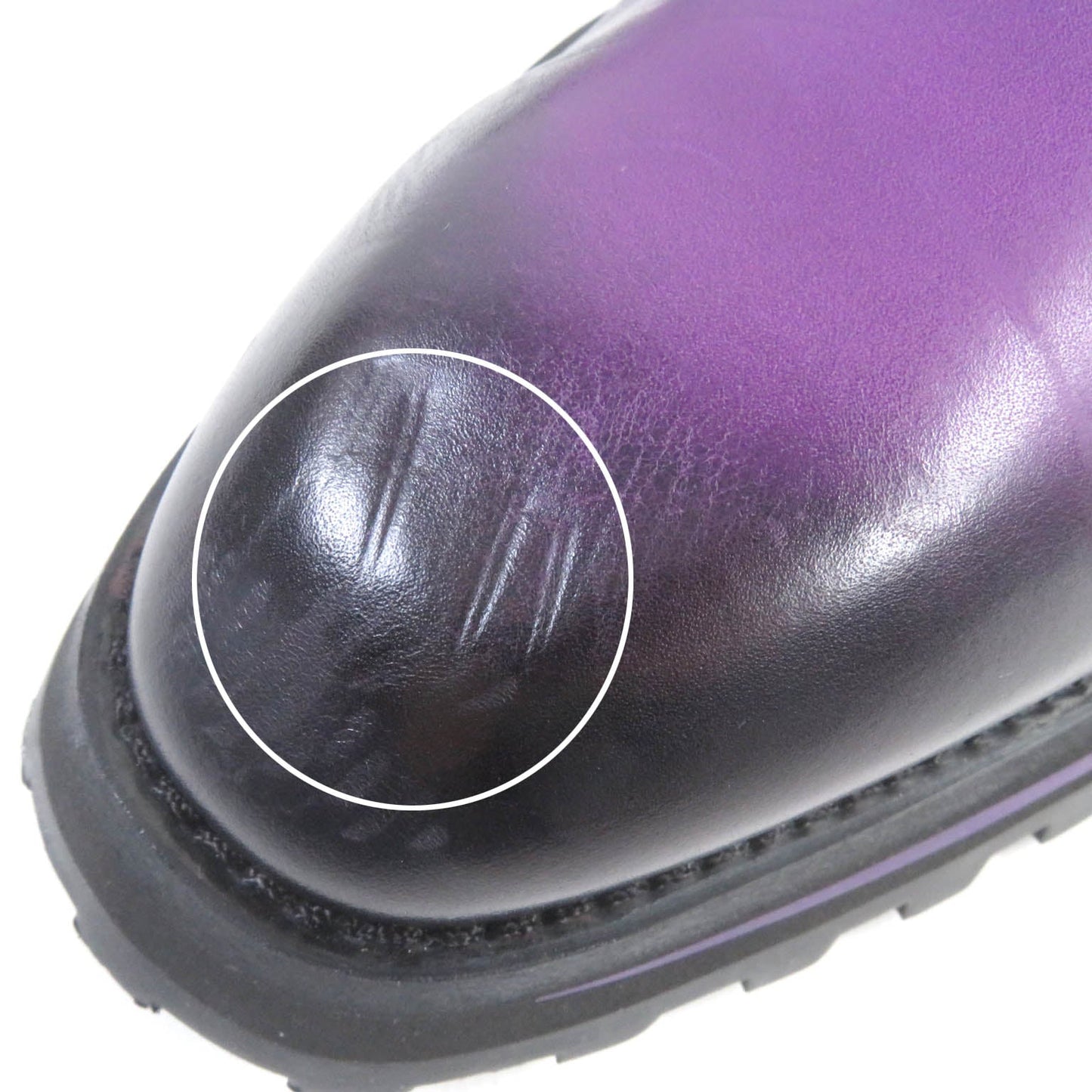 LOUIS VUITTON Dress shoes leather purple Goncourt Line 5 1/2