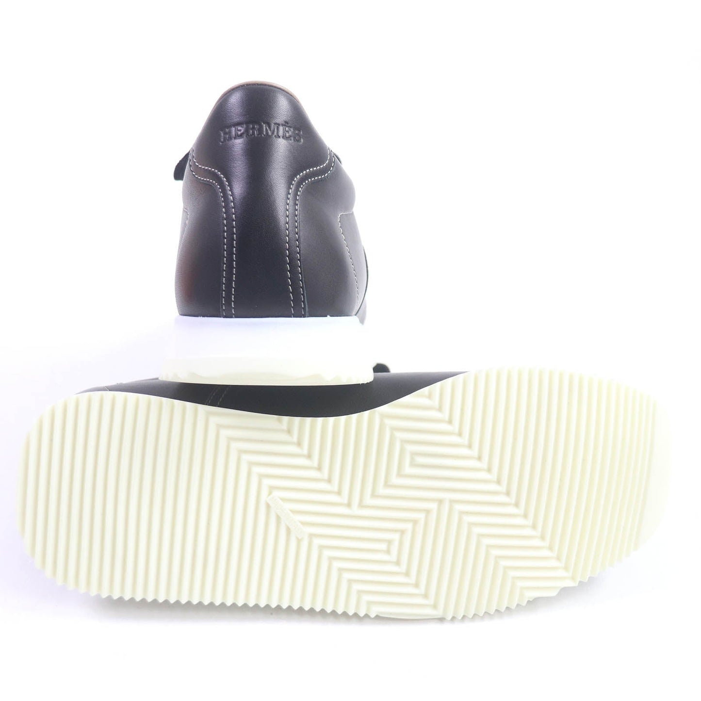 HERMES Low cut sneakers Main: Leather black quick mens 43 Used