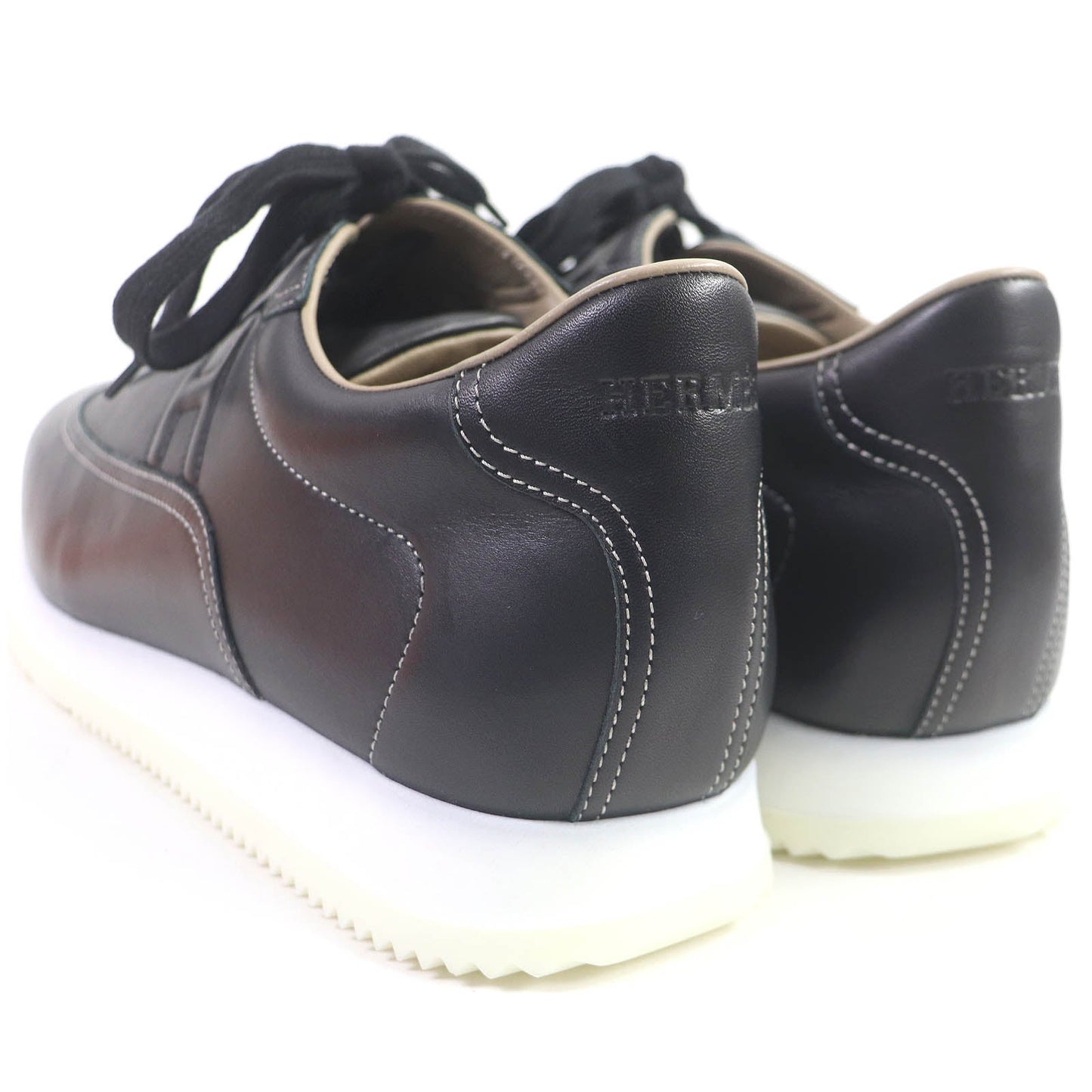 HERMES Low cut sneakers Main: Leather black quick mens 43 Used