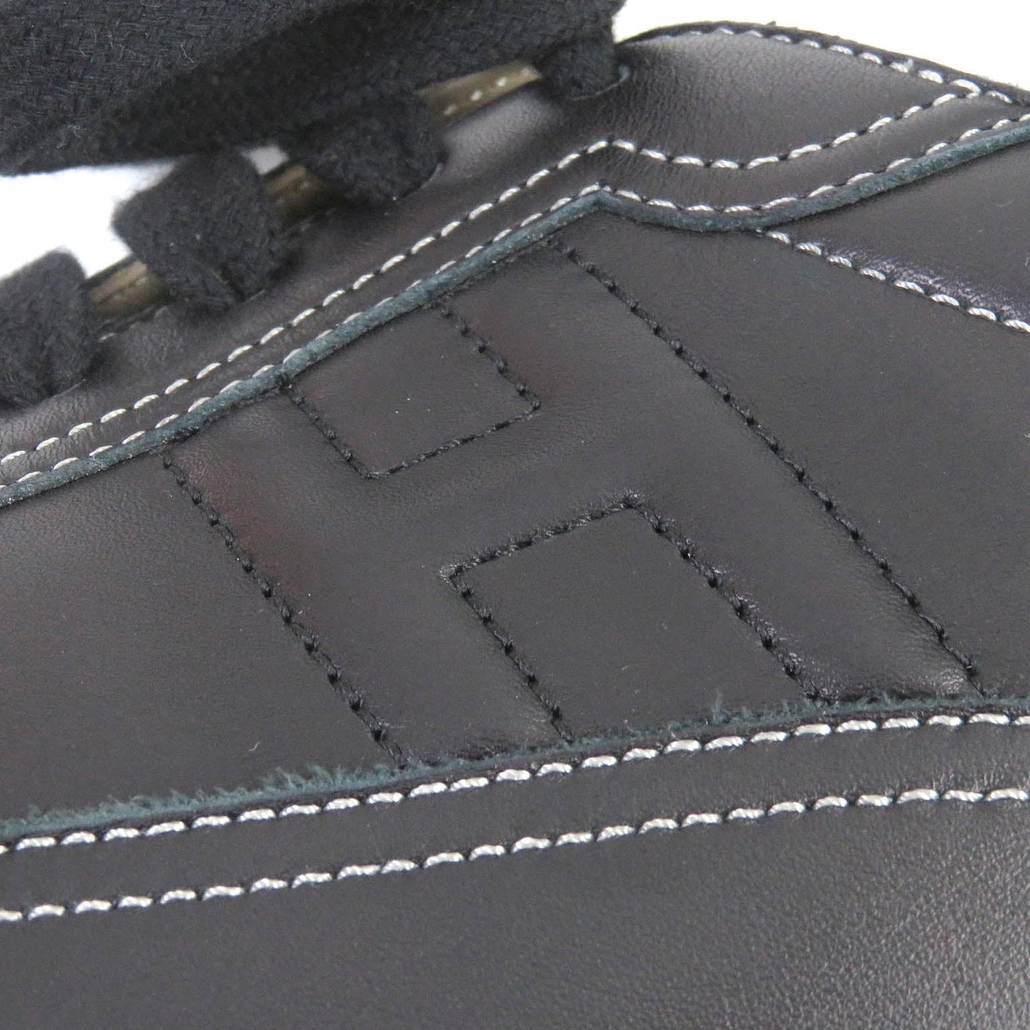 HERMES Low cut sneakers Main: Leather black quick mens 43 Used