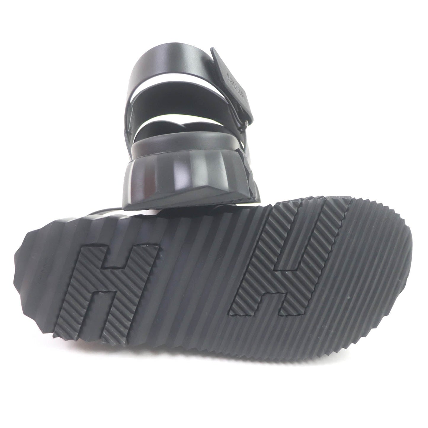 HERMES Sandals H222860ZH01430 leather black Electric 42