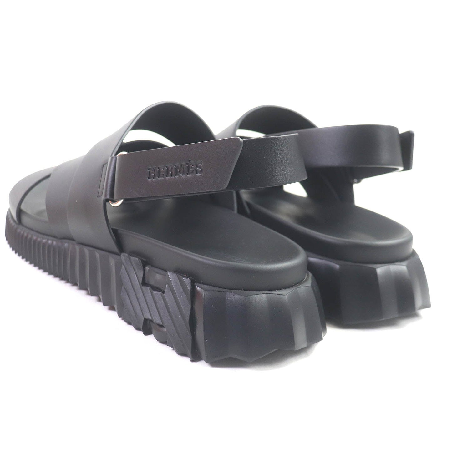 HERMES Sandals H222860ZH01430 leather black Electric 42
