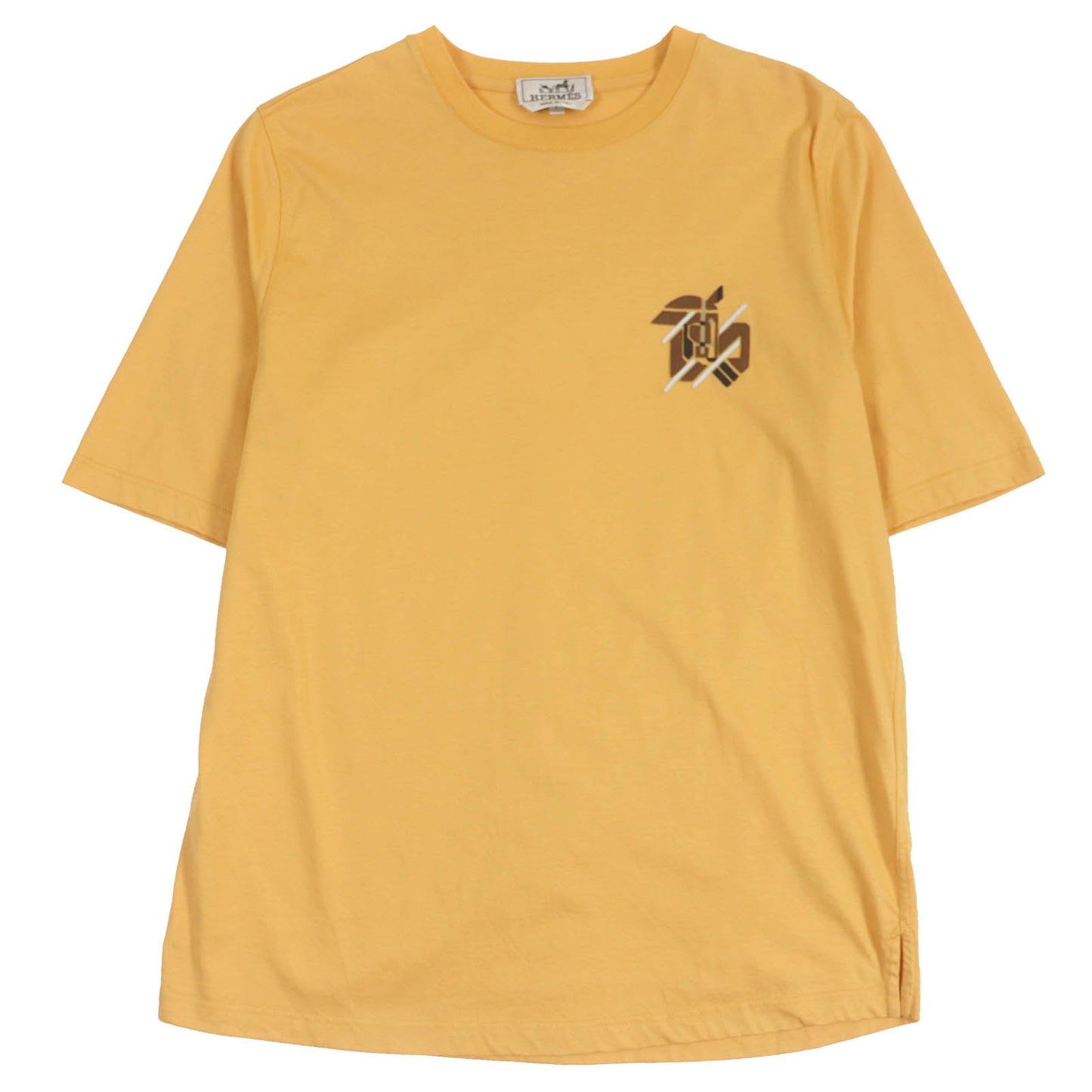 HERMES Short sleeve T-shirt H357925 cotton Orange Chevaux en symmetry S