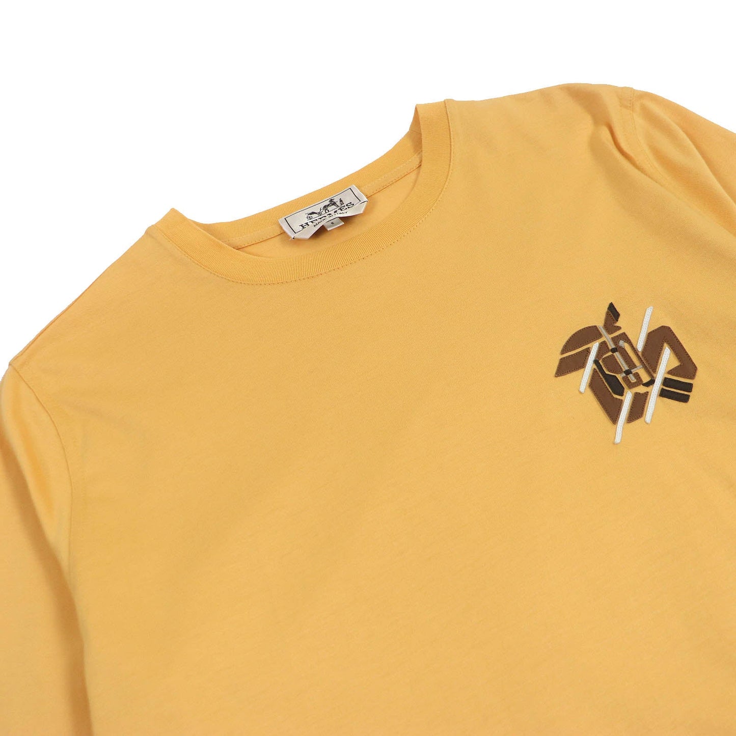 HERMES Short sleeve T-shirt H357925 cotton Orange Chevaux en symmetry S