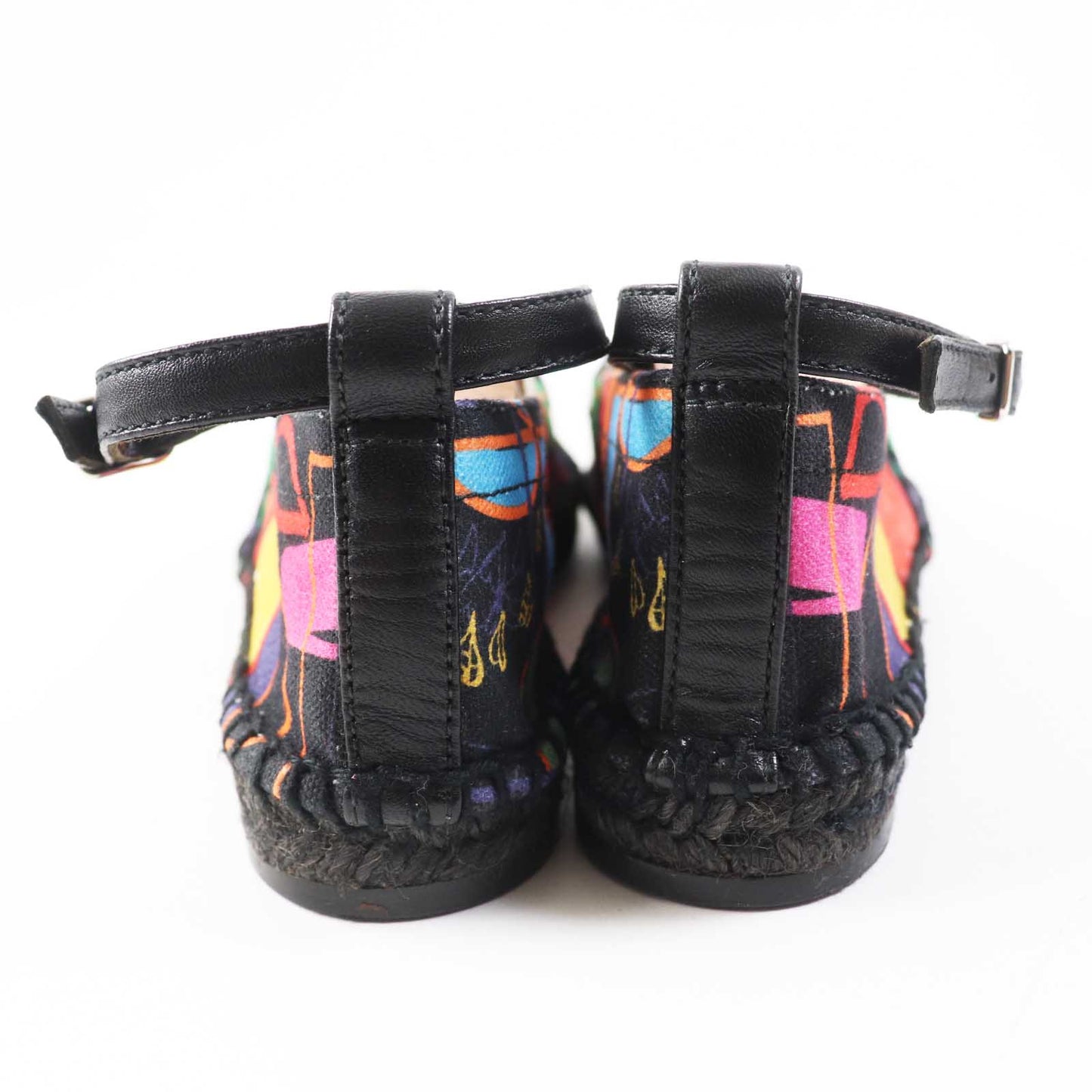 HERMES Slip-on canvas black multi 37
