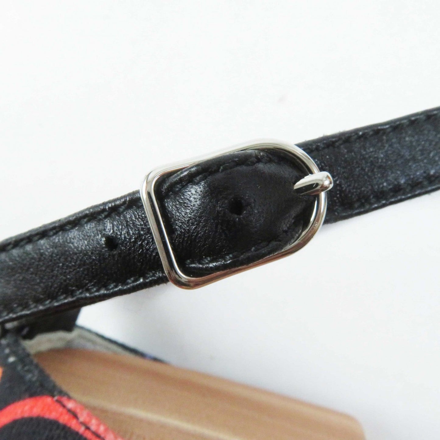 HERMES Slip-on canvas black multi 37