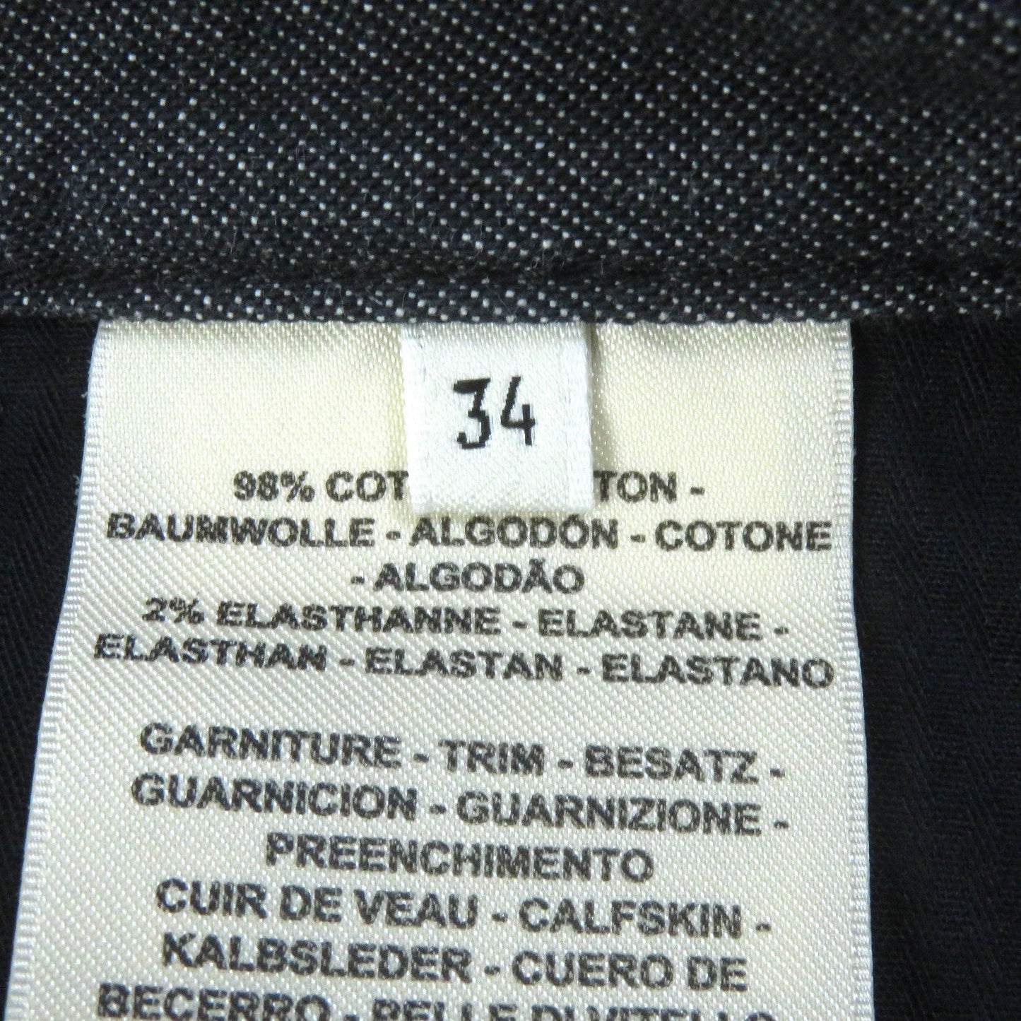 HERMES Denim pants 2E0451DQ cotton Indigo 34