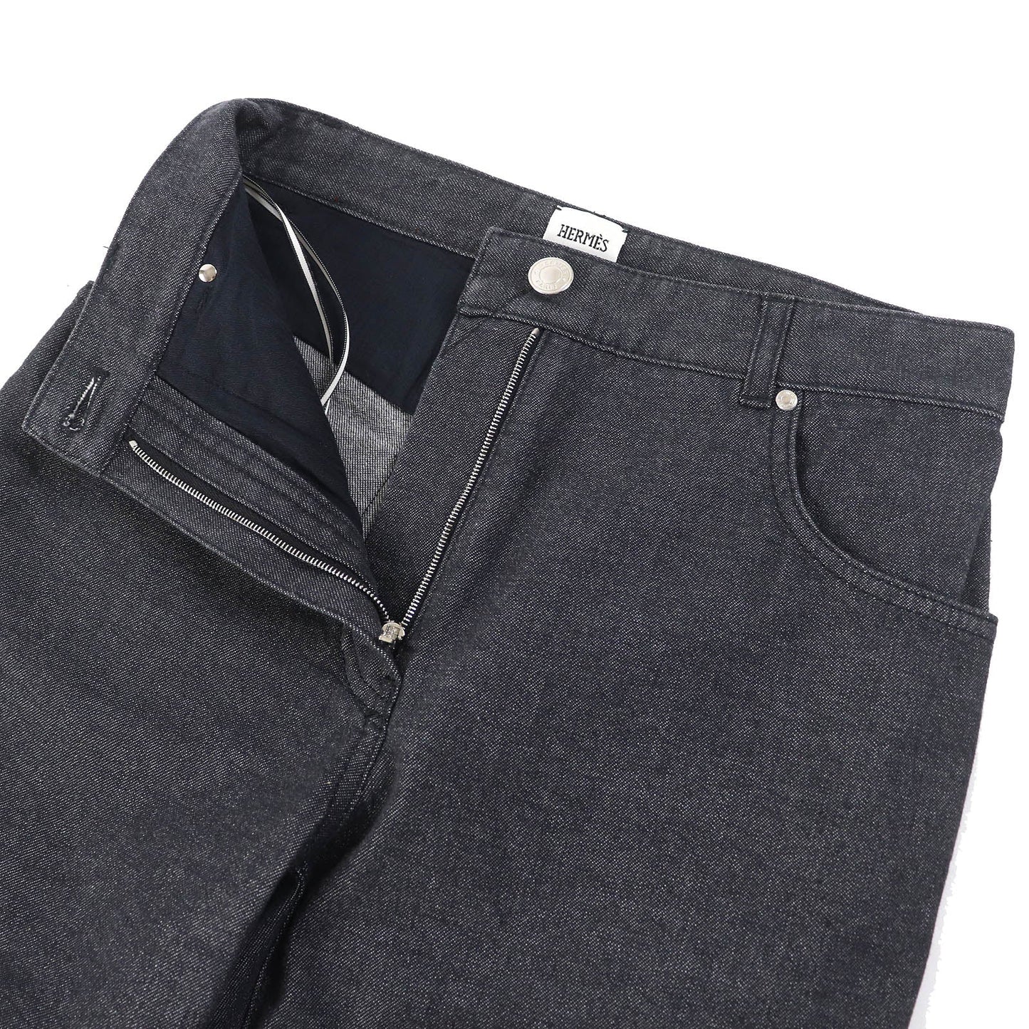 HERMES Denim pants 2E0451DQ cotton Indigo 34