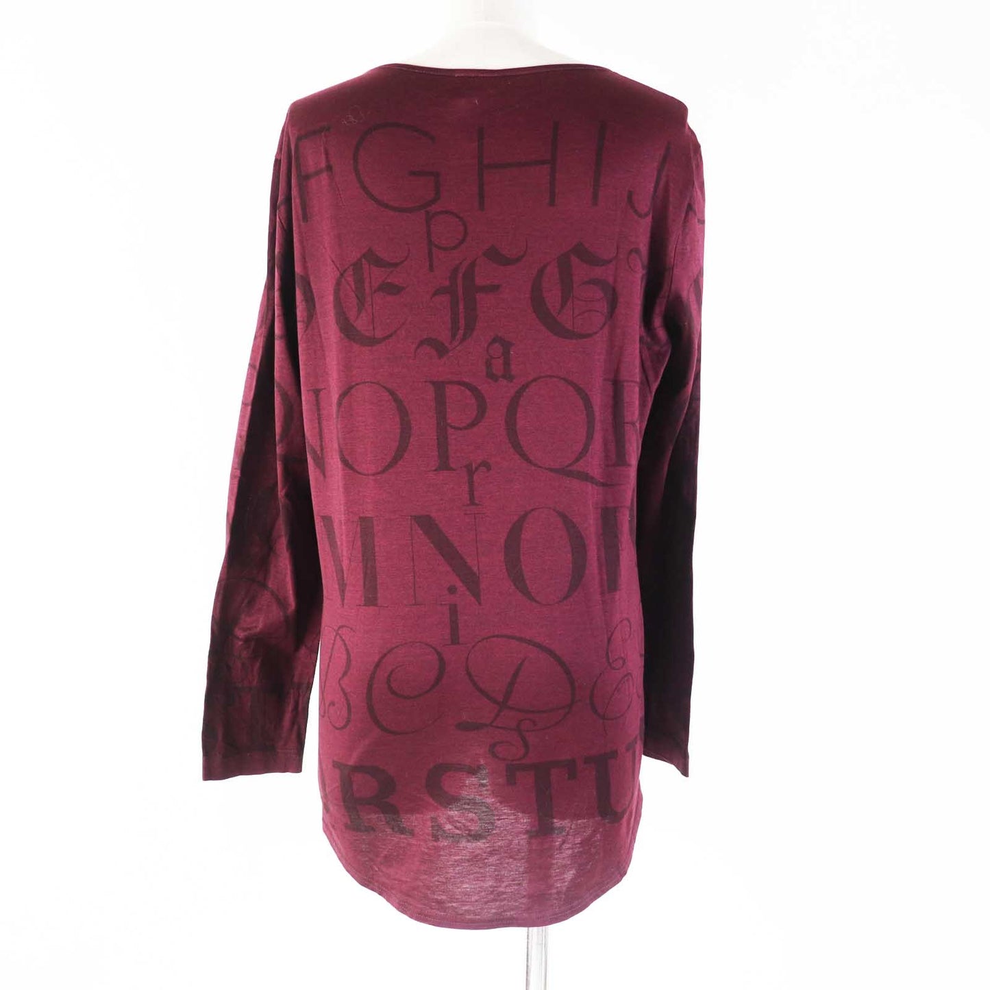 HERMES Long-sleeved T-shirt Main: 100% cotton Bordeaux Margiela period Women XL Used