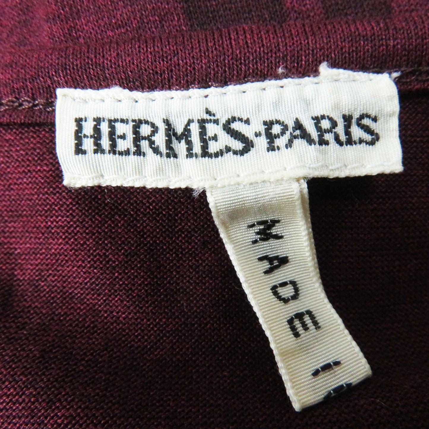 HERMES Long-sleeved T-shirt Main: 100% cotton Bordeaux Margiela period Women XL Used