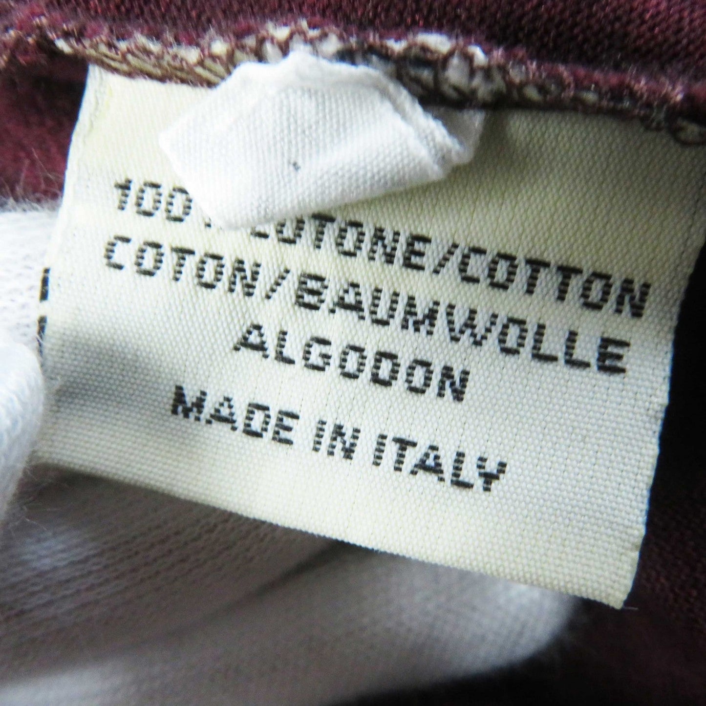 HERMES Long-sleeved T-shirt Main: 100% cotton Bordeaux Margiela period Women XL Used