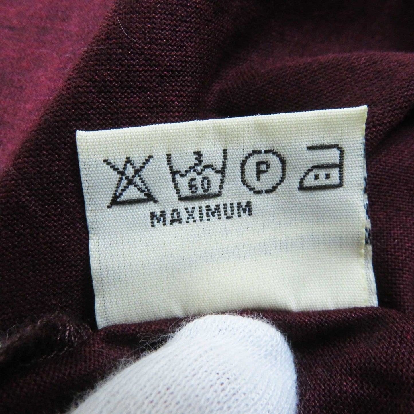 HERMES Long-sleeved T-shirt Main: 100% cotton Bordeaux Margiela period Women XL Used