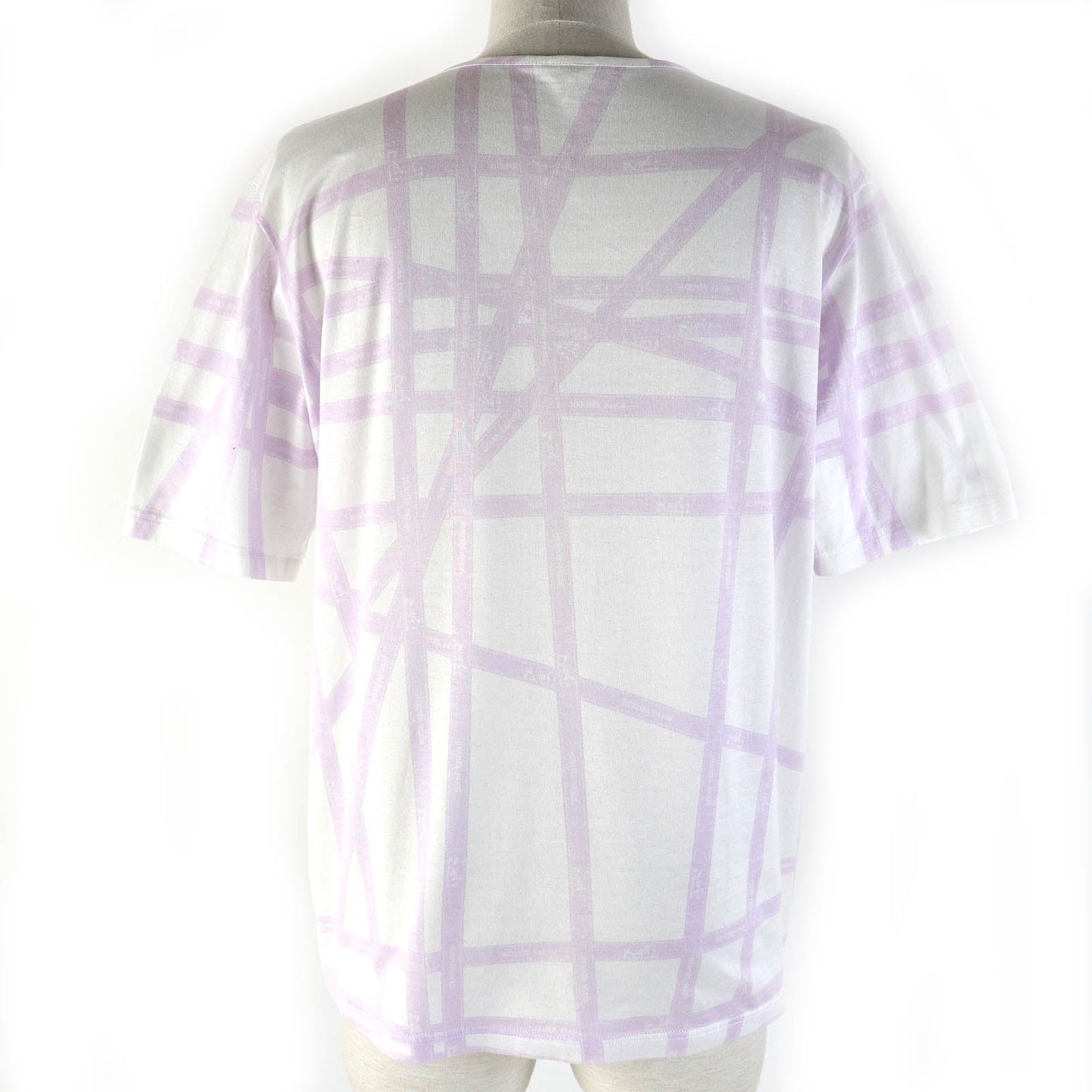HERMES Short sleeve T-shirt Main: 100% cotton White purple Beaulieu Women L Used