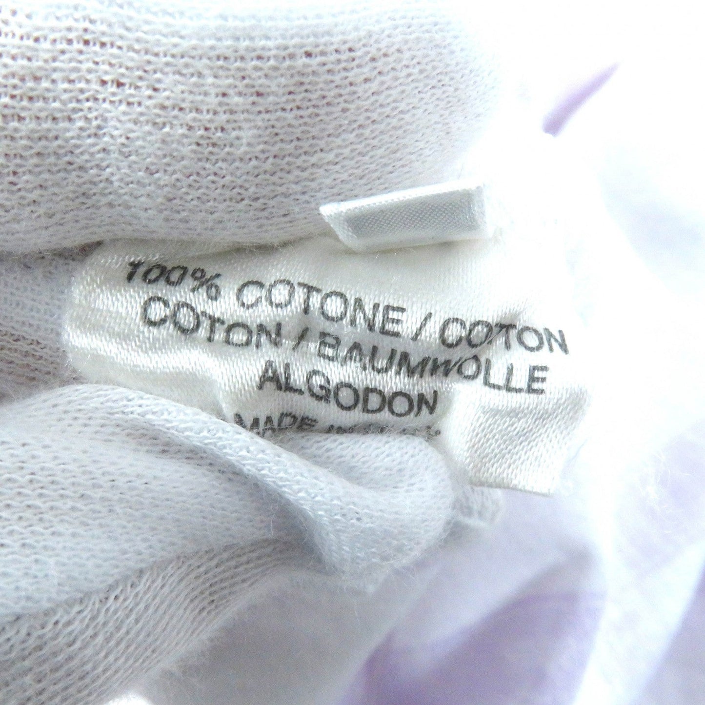 HERMES Short sleeve T-shirt Main: 100% cotton White purple Beaulieu Women L Used