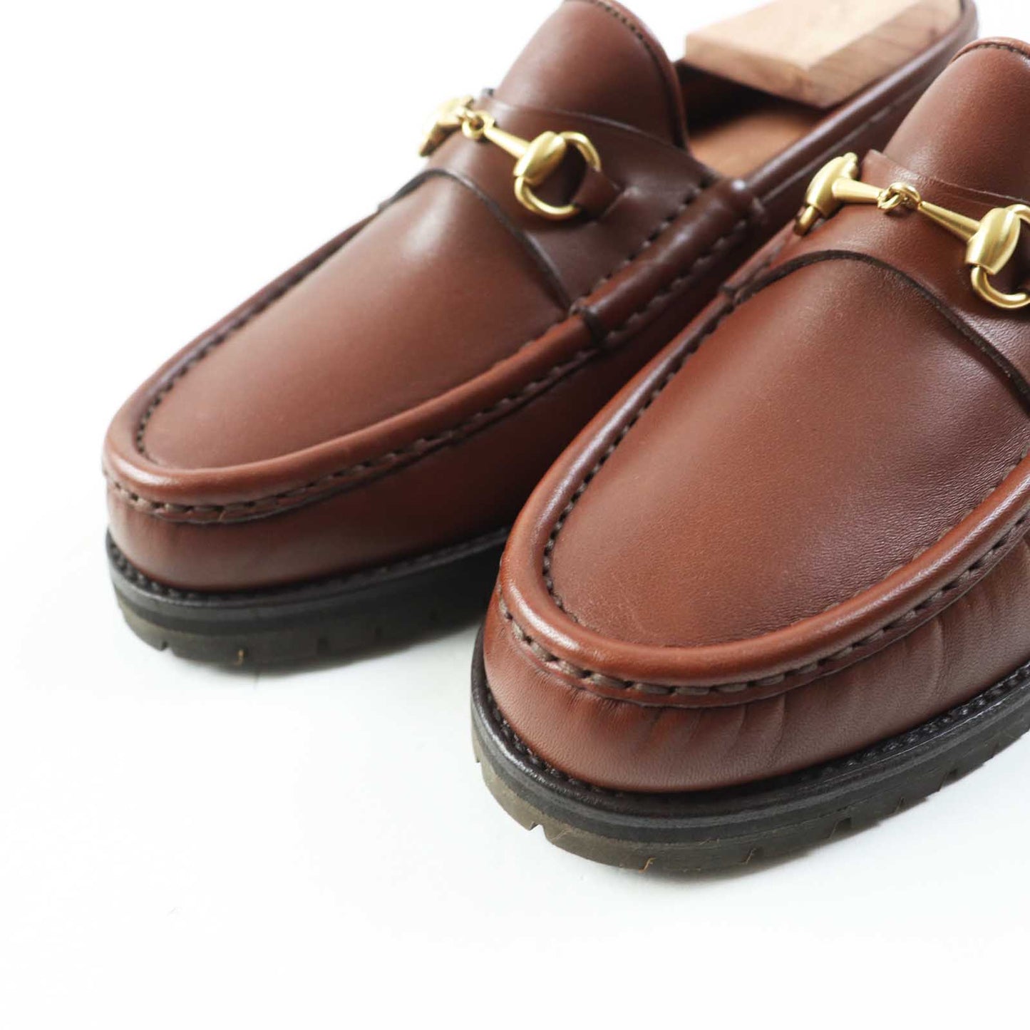 GUCCI loafers 101 6105 Main: Leather Brown Women 35.5 Used