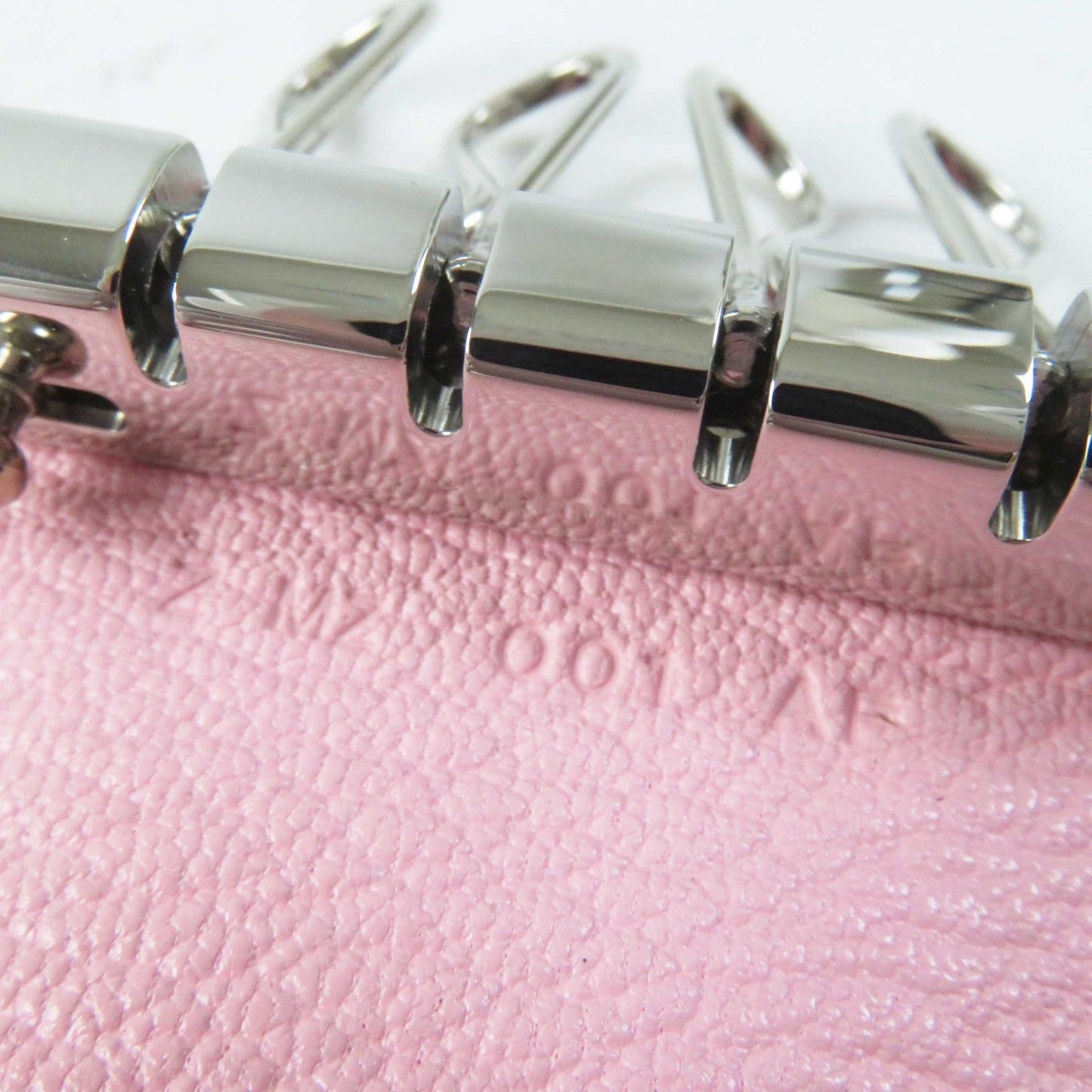 HERMES Key case Key holder  Chevre Misol Rose Confetti Bean