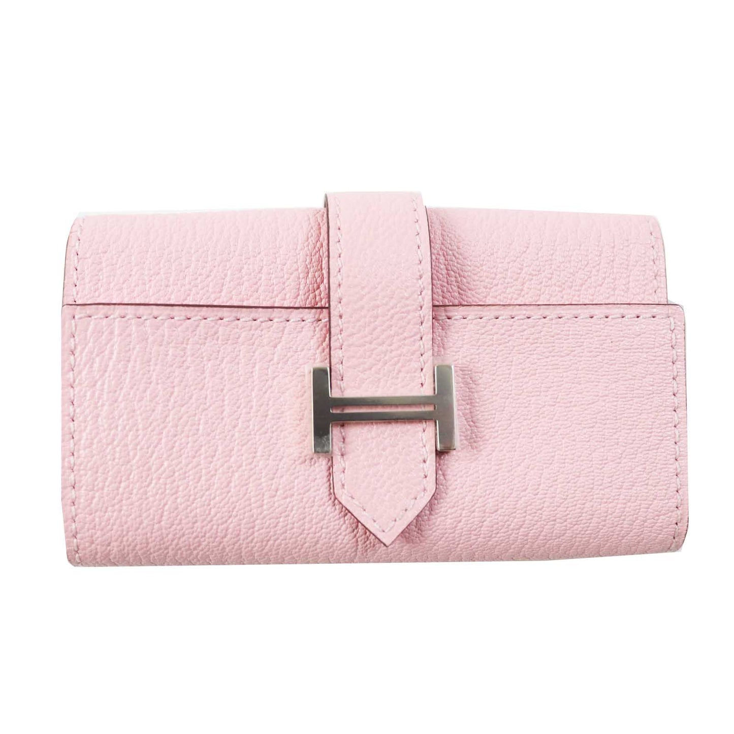 HERMES Key case Key holder  Chevre Misol Rose Confetti Bean