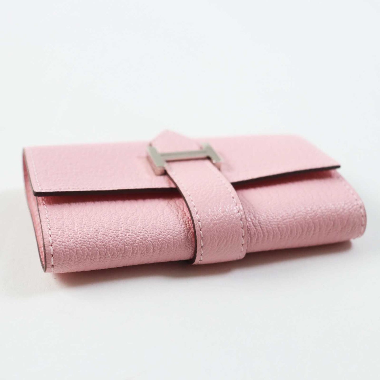 HERMES Key case Key holder  Chevre Misol Rose Confetti Bean
