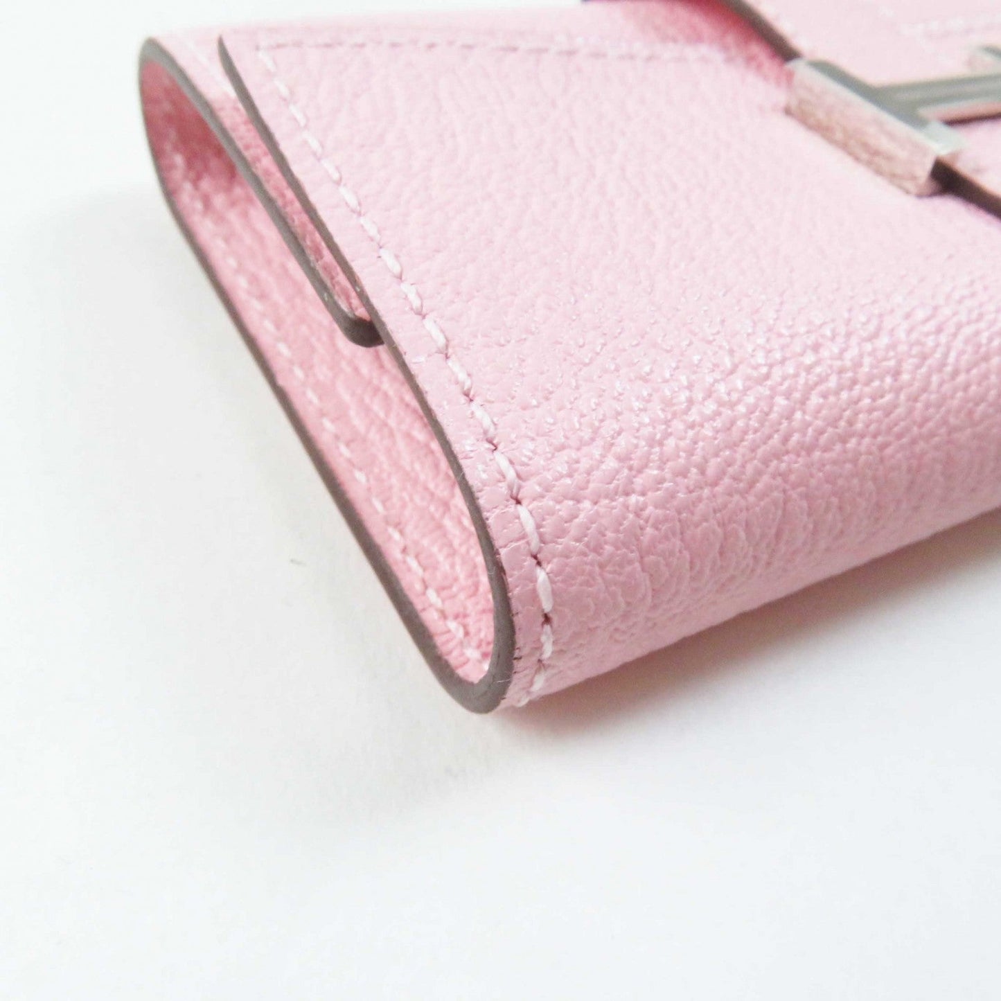 HERMES Key case Key holder  Chevre Misol Rose Confetti Bean