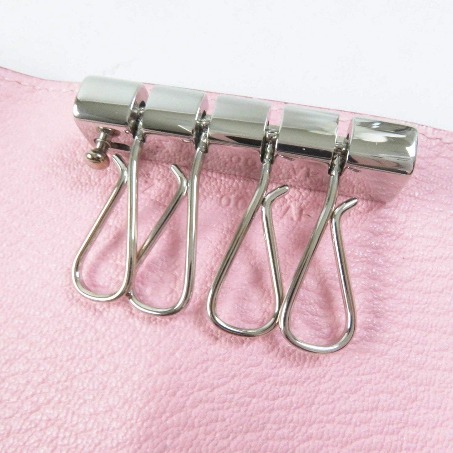 HERMES Key case Key holder  Chevre Misol Rose Confetti Bean