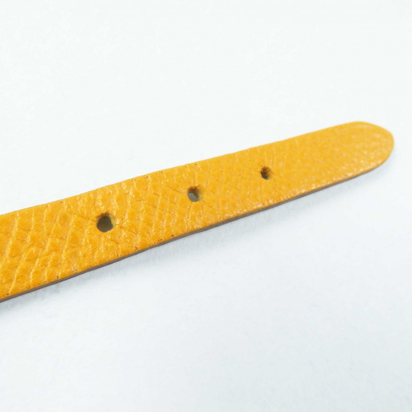 HERMES bracelet leather Yellow / white be api du bretour S