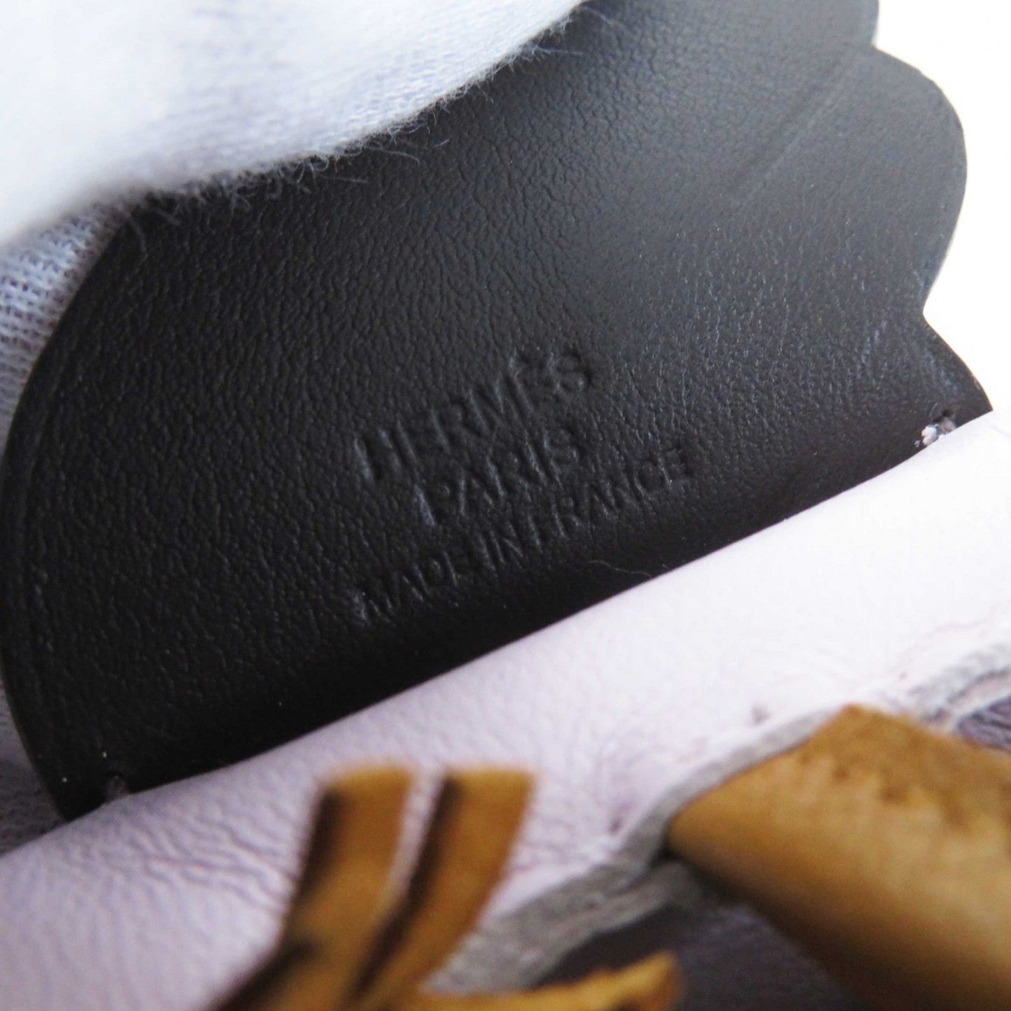 HERMES Bag charm Anemiro Mauve pale/Sesame/Ebène Rodeo Charm Pegasus MM