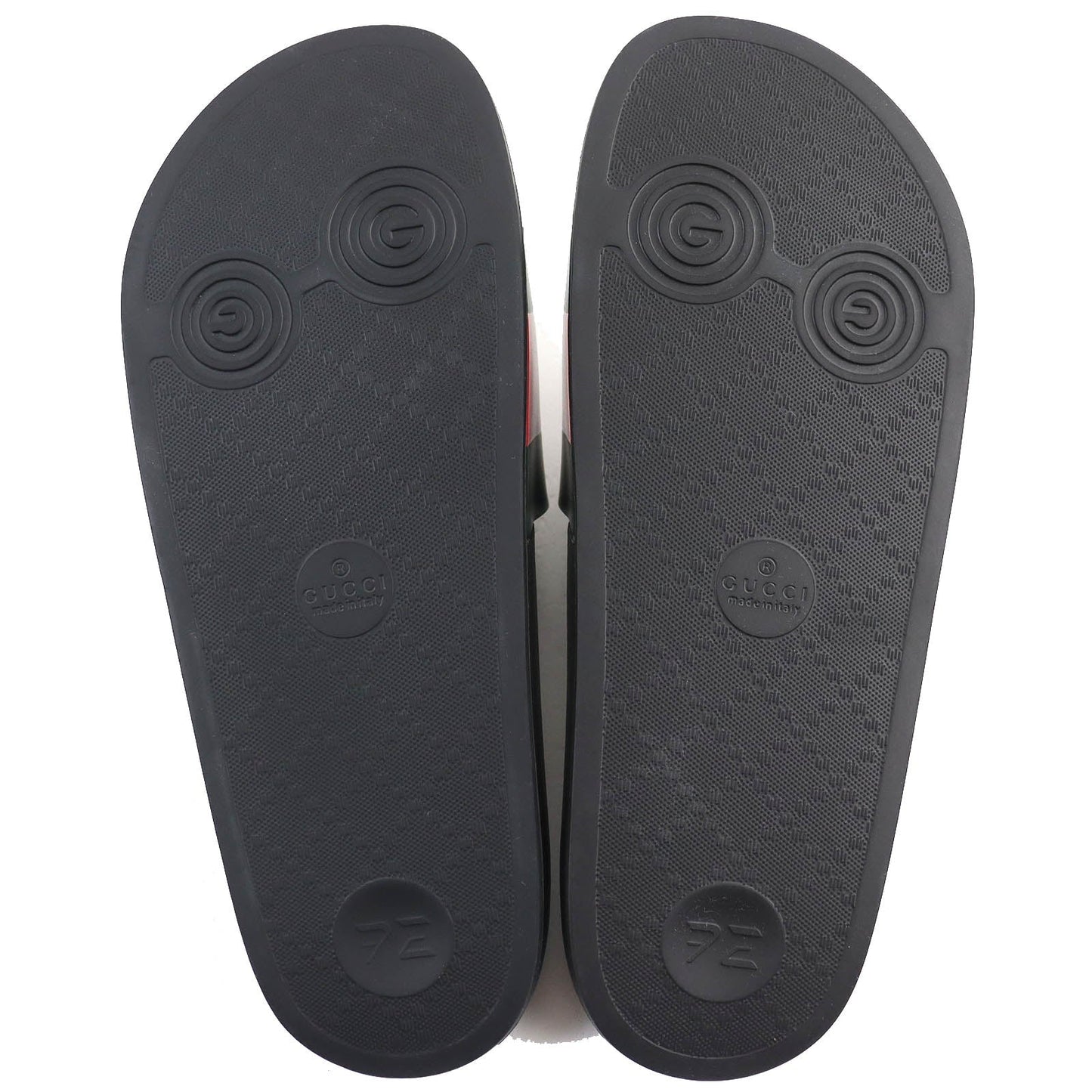 GUCCI Sandals 723353 rubber Black Green Red White 8