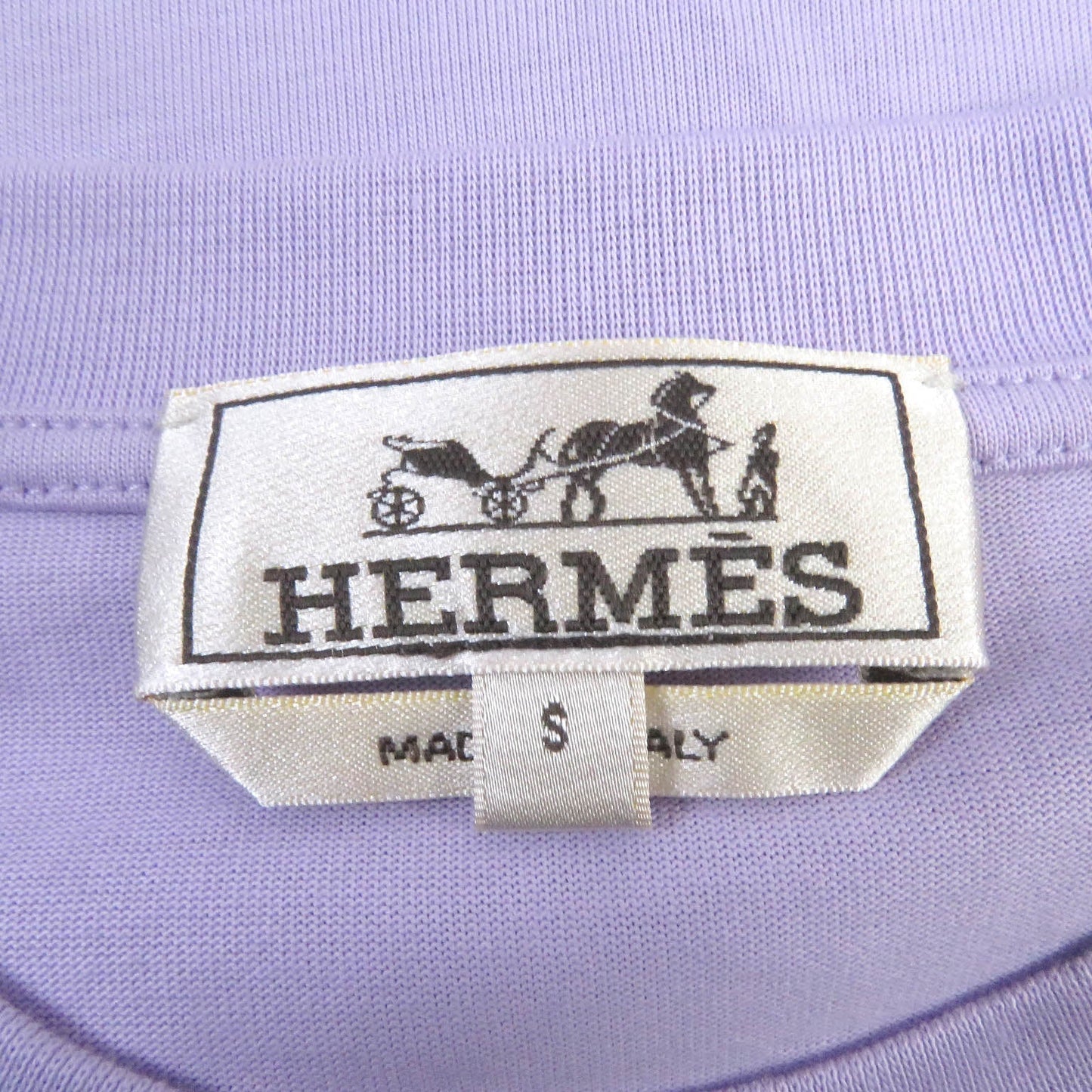 HERMES Short sleeve T-shirt cotton lavender S
