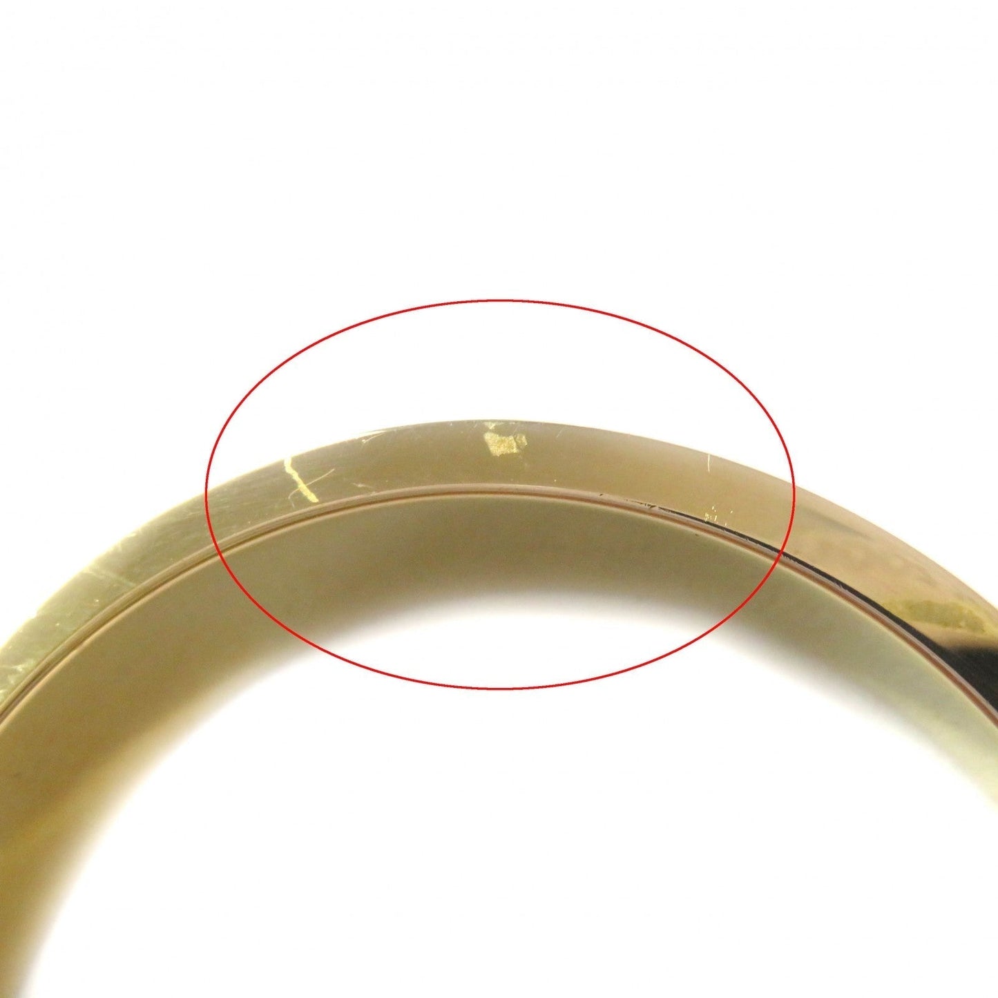 HERMES Bangle Gold Plated White gold Charniere