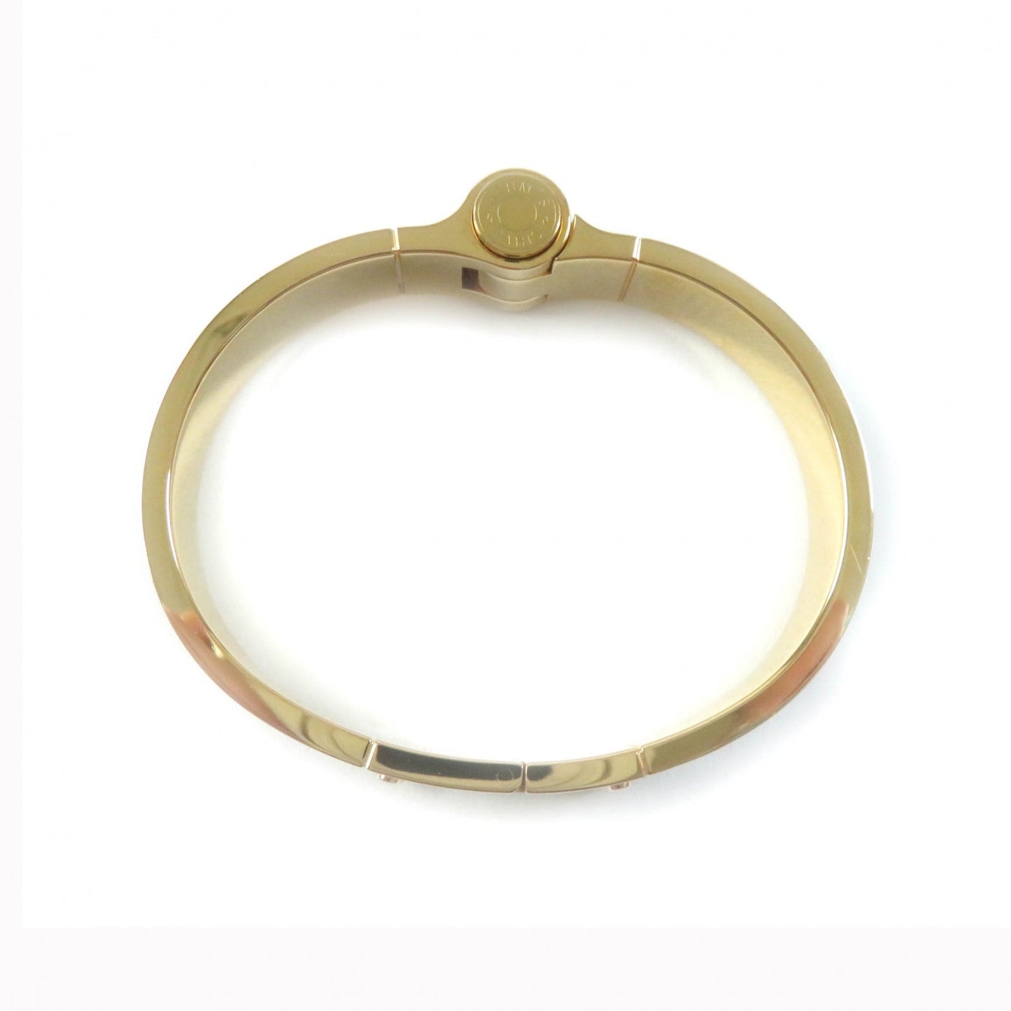 HERMES Bangle Gold Plated White gold Charniere
