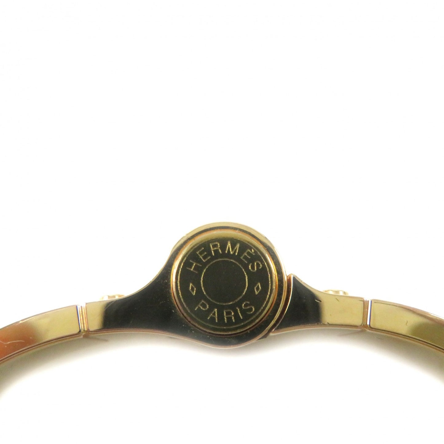 HERMES Bangle Gold Plated White gold Charniere