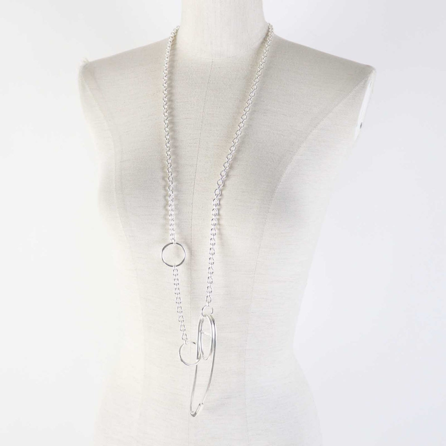 HERMES Necklace AG925 Silver Chene Dunkle Punk