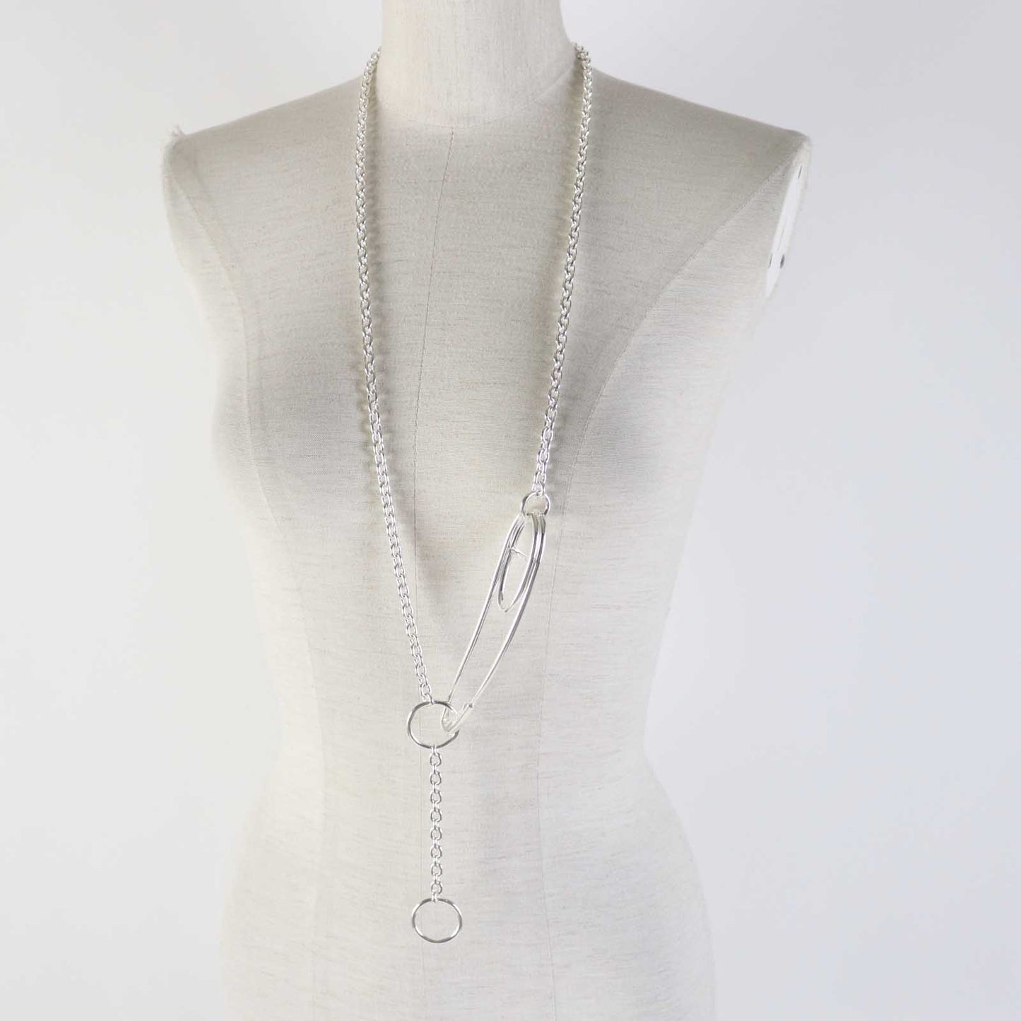 HERMES Necklace AG925 Silver Chene Dunkle Punk