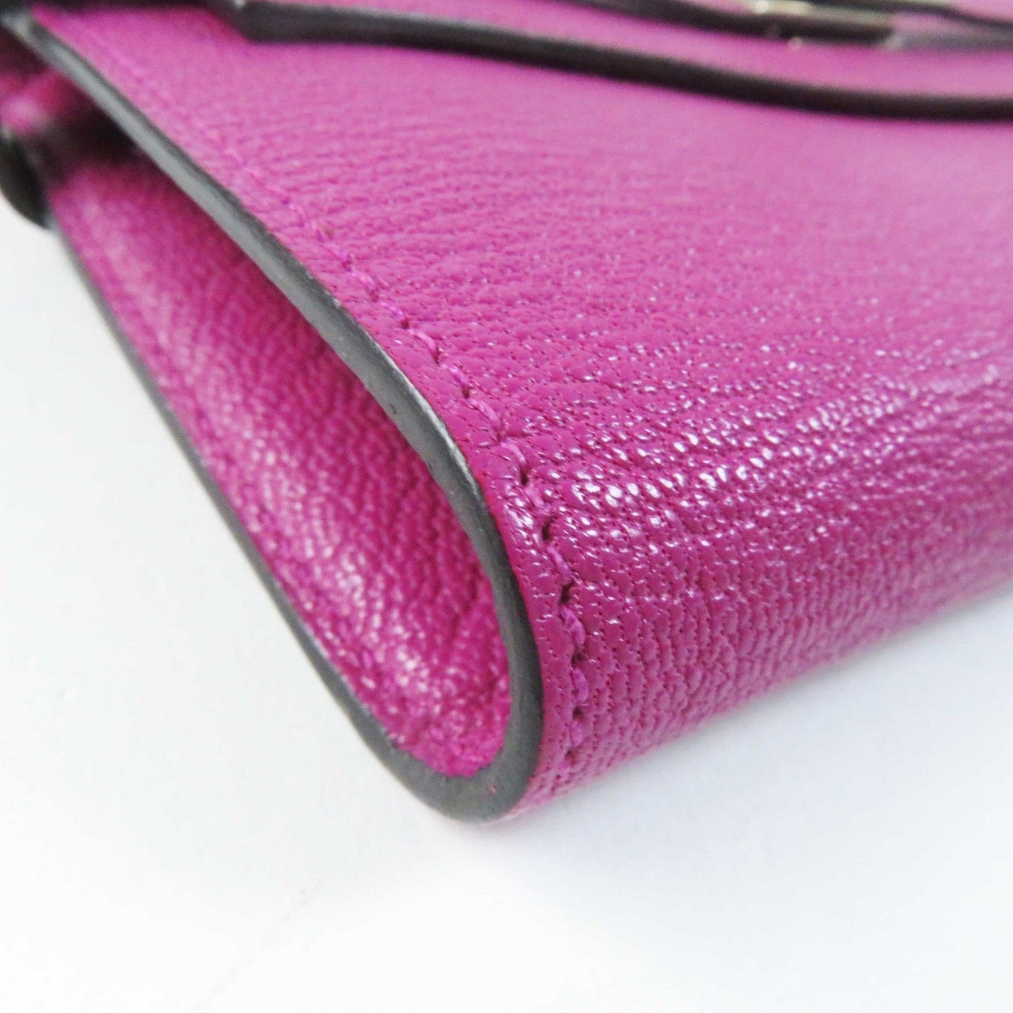 HERMES Long Wallet Purse Shave Rose purple Kelly wallet