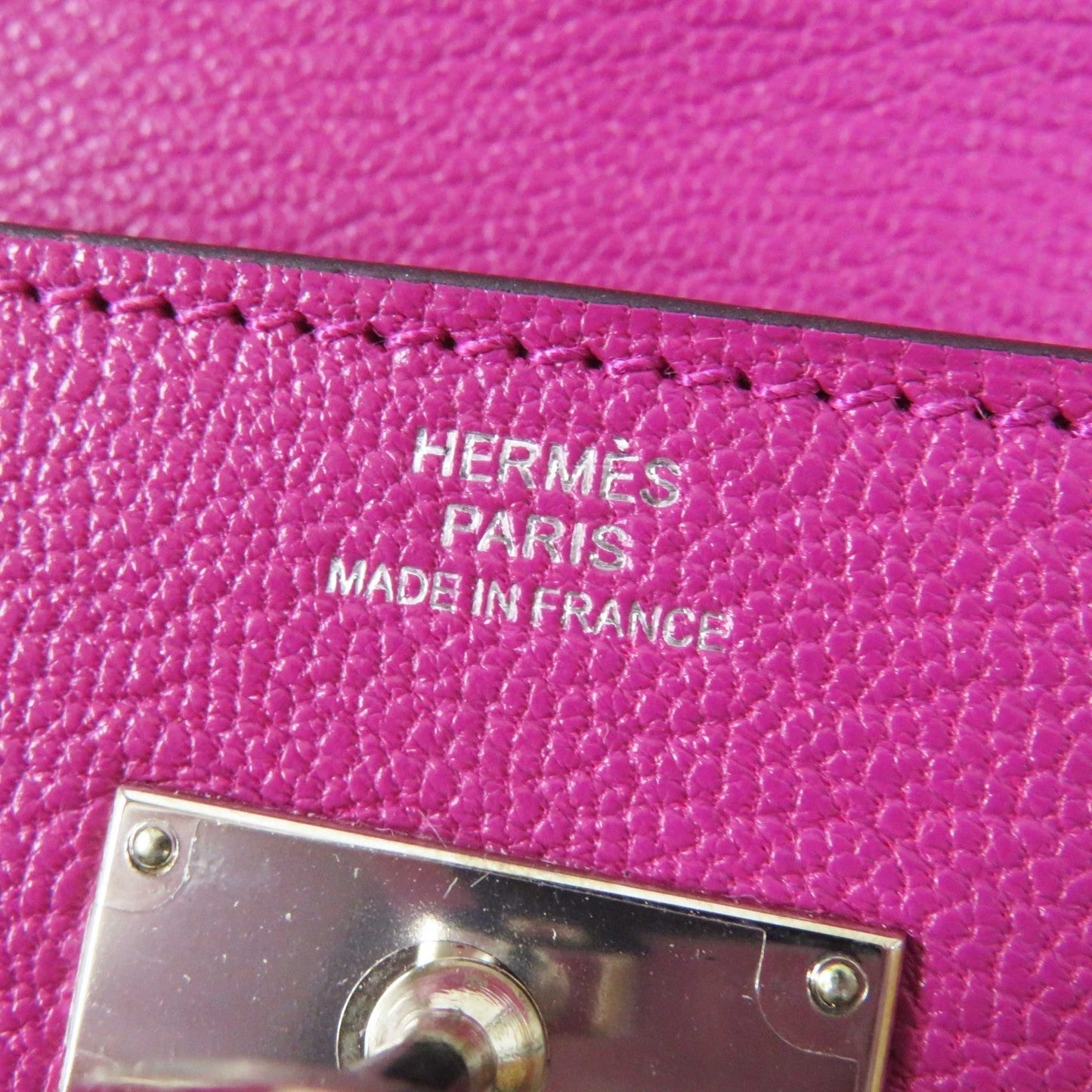 HERMES Long Wallet Purse Shave Rose purple Kelly wallet