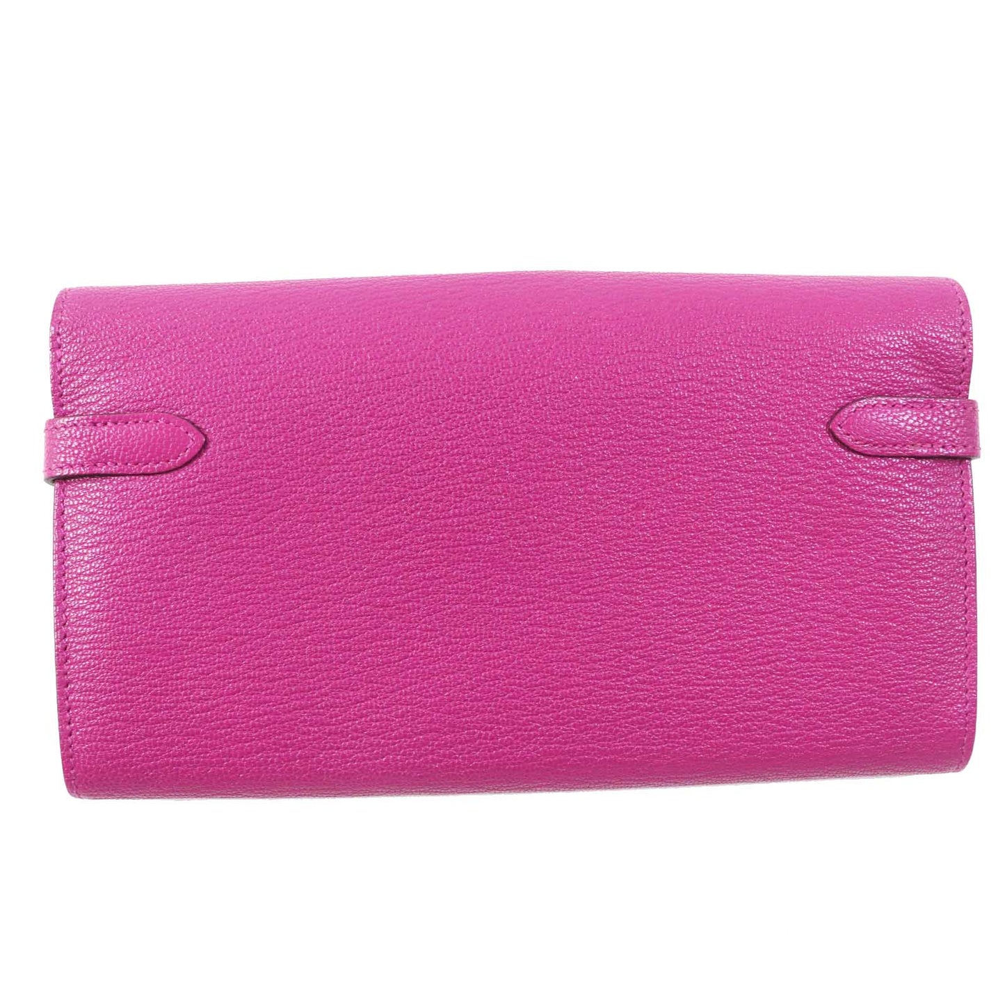 HERMES Long Wallet Purse Shave Rose purple Kelly wallet