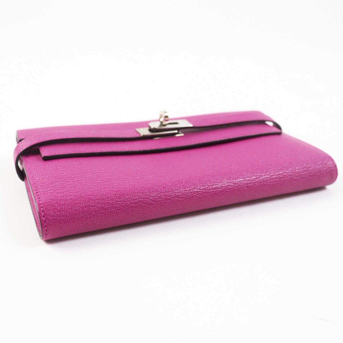 HERMES Long Wallet Purse Shave Rose purple Kelly wallet