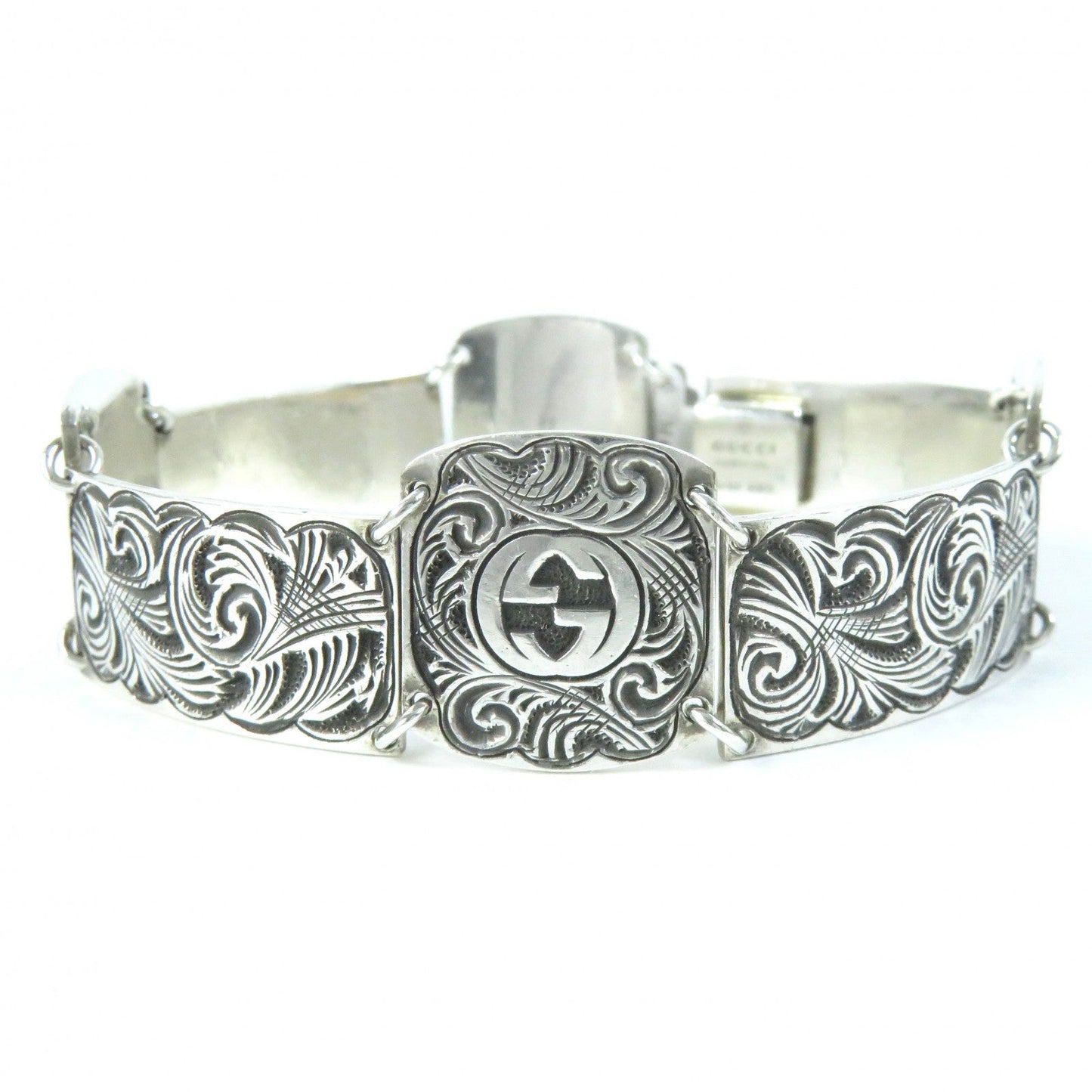 GUCCI bracelet AG925 Silver Arabesque 17