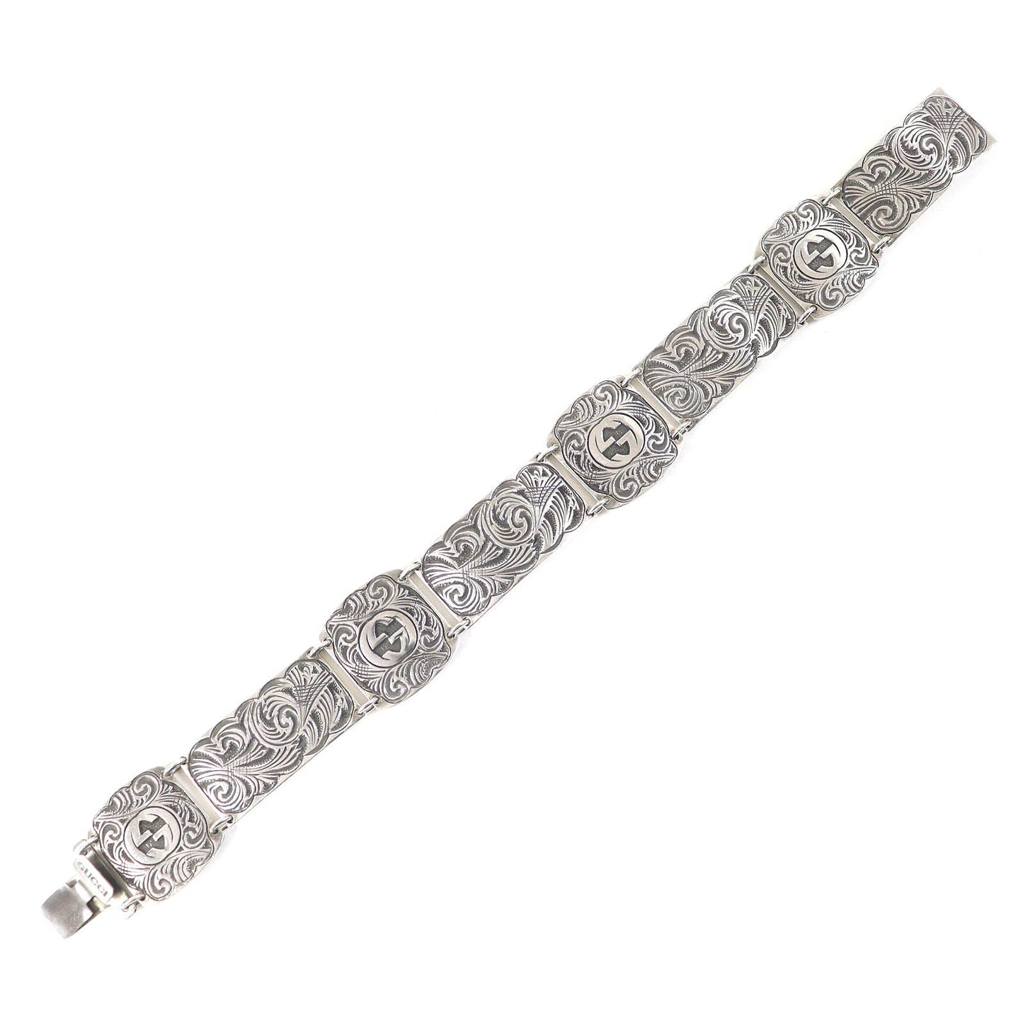 GUCCI bracelet AG925 Silver Arabesque 17
