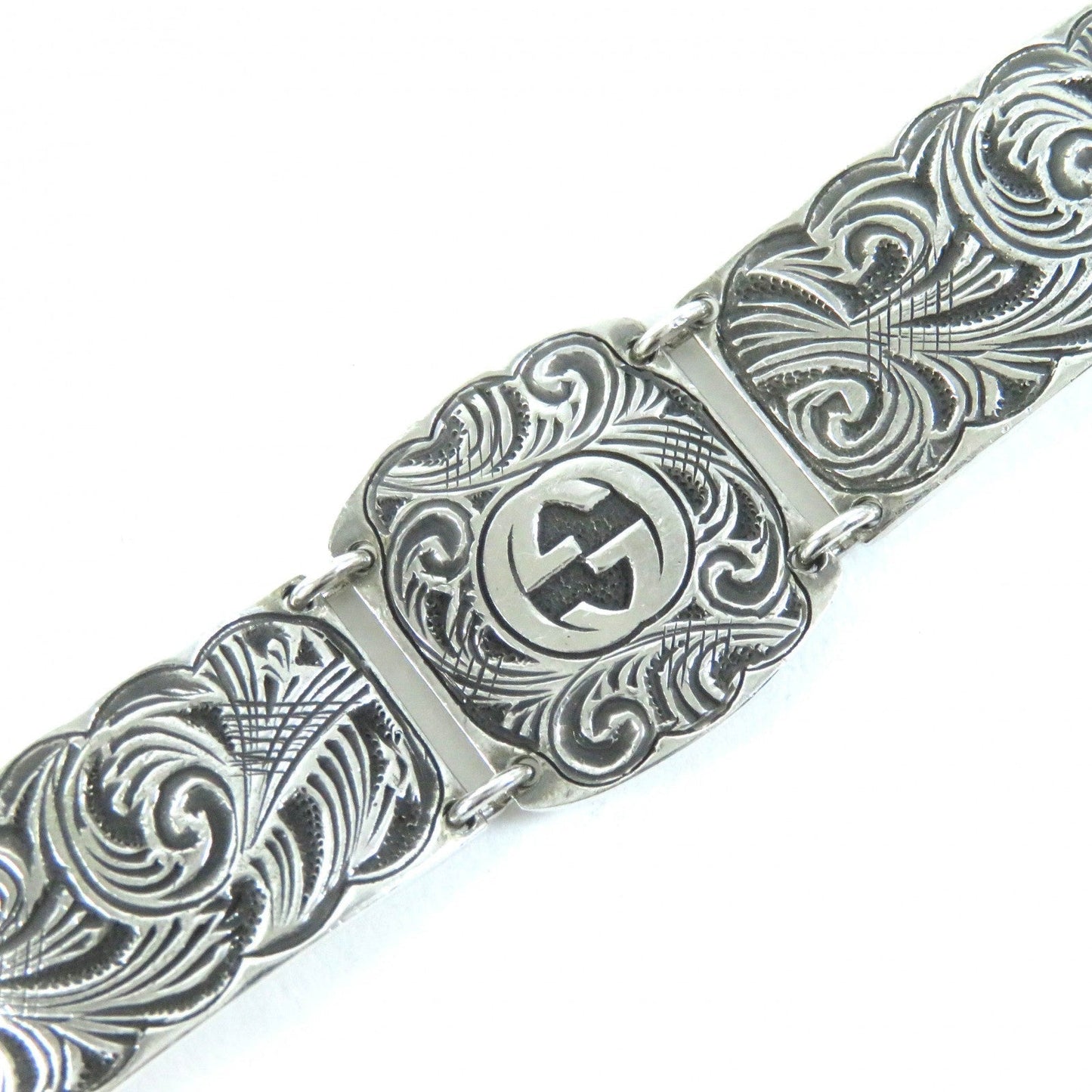 GUCCI bracelet AG925 Silver Arabesque 17