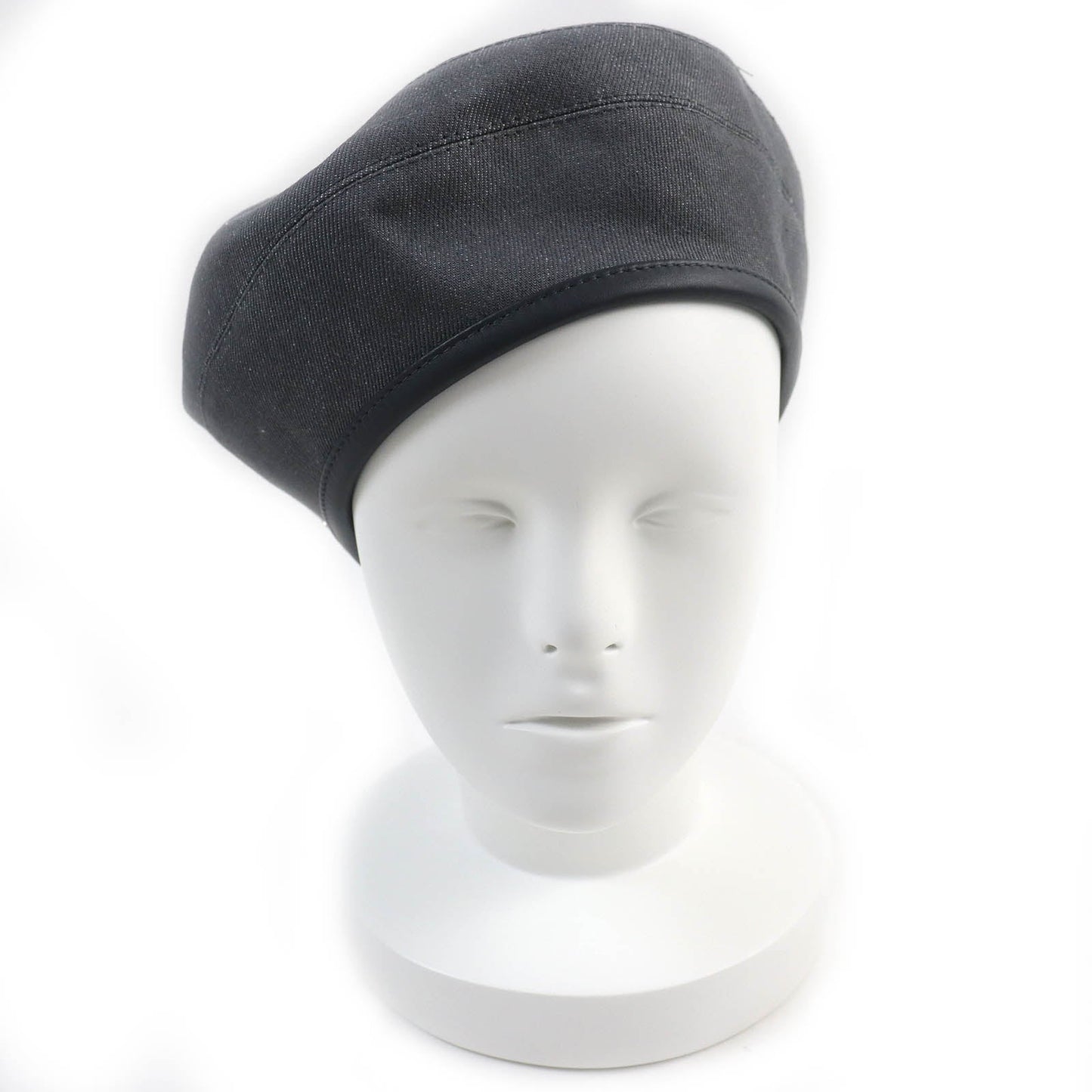 HERMES beret cotton gray Saint Honoré 58
