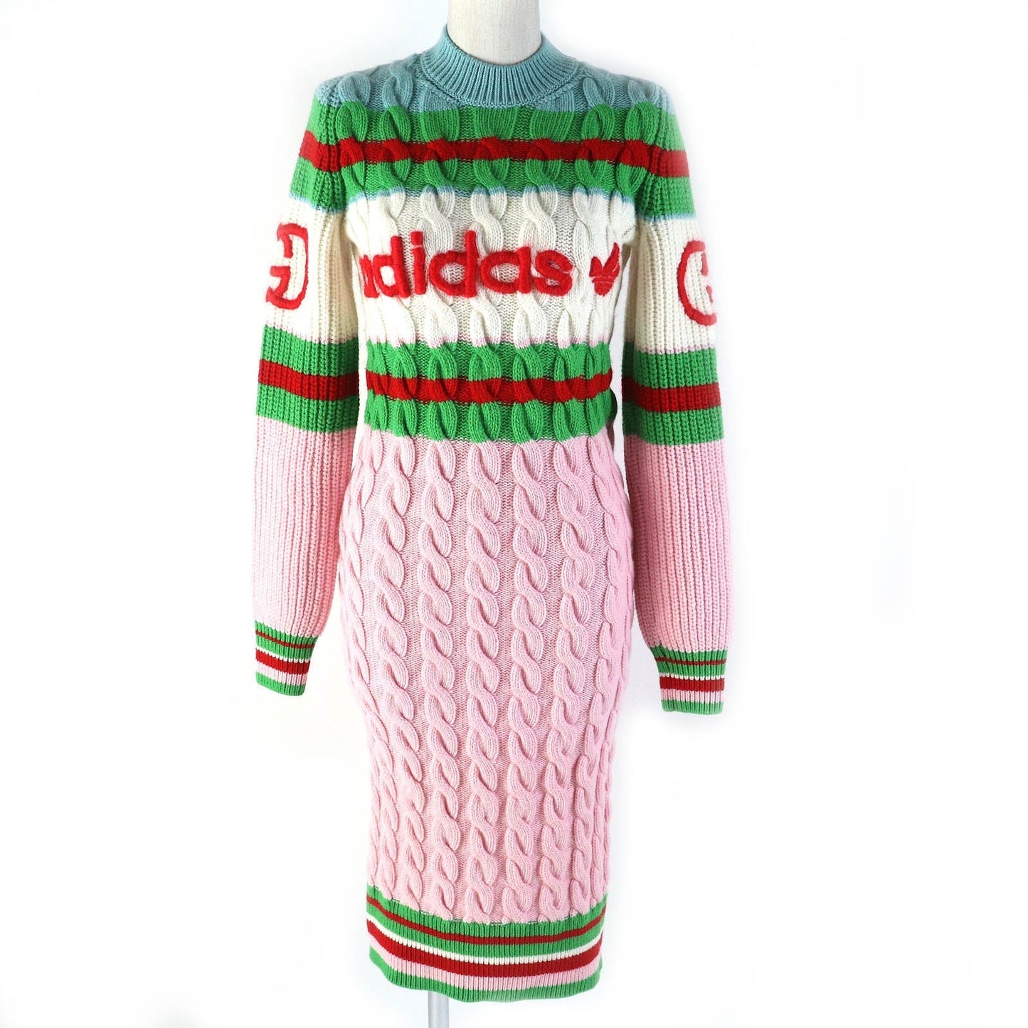 GUCCI one piece 717710 wool Pink multicolor XS