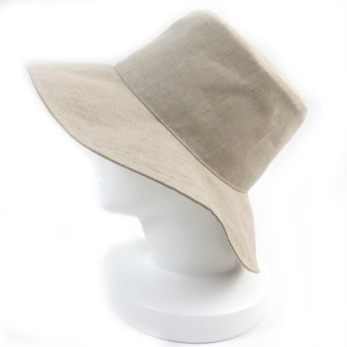 HERMES hat 191016N linen Light beige, SABLE CHAPEAU FEMME RIVOLI LIN PAPER 57