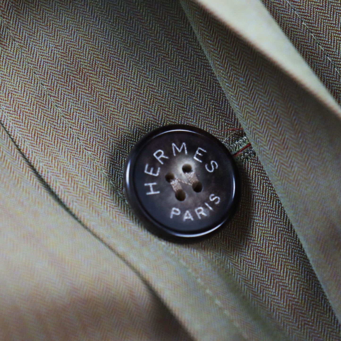 HERMES Stainless collar coat Outer: 100% wool, Lining: 100% acetate Brown type iridescent mens 52 Used